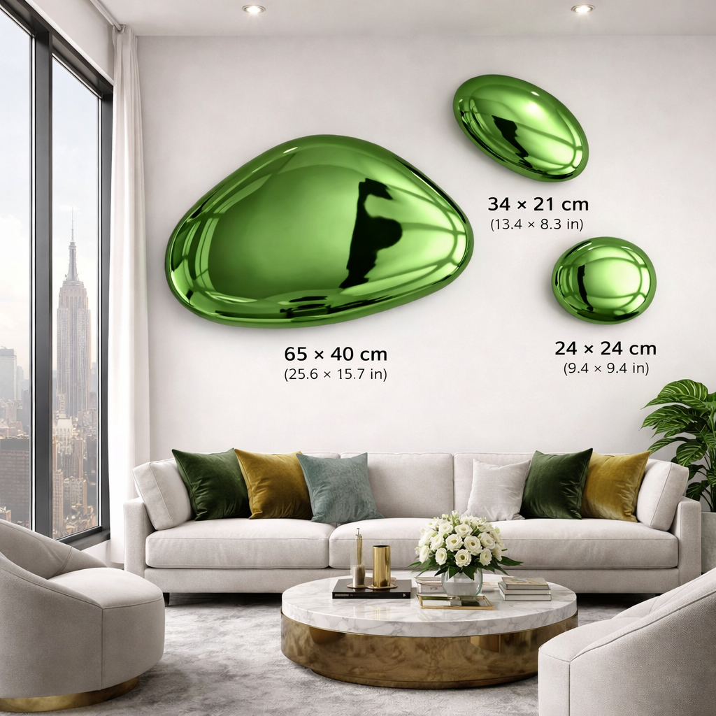 Modern 3D Metal Wall Art Sculpture in Stainless Steel