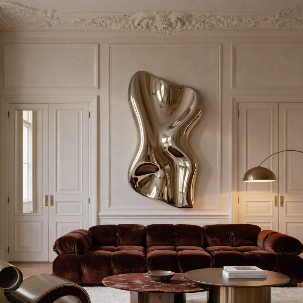 Abstract Metal Wall Sculpture – Molten Reverie | Rossetti Art