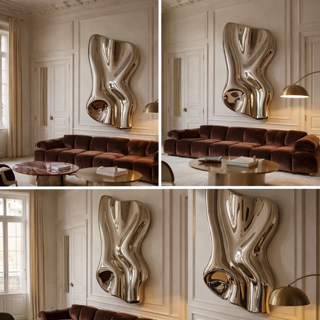 Abstract Metal Wall Sculpture – Molten Reverie | Rossetti Art