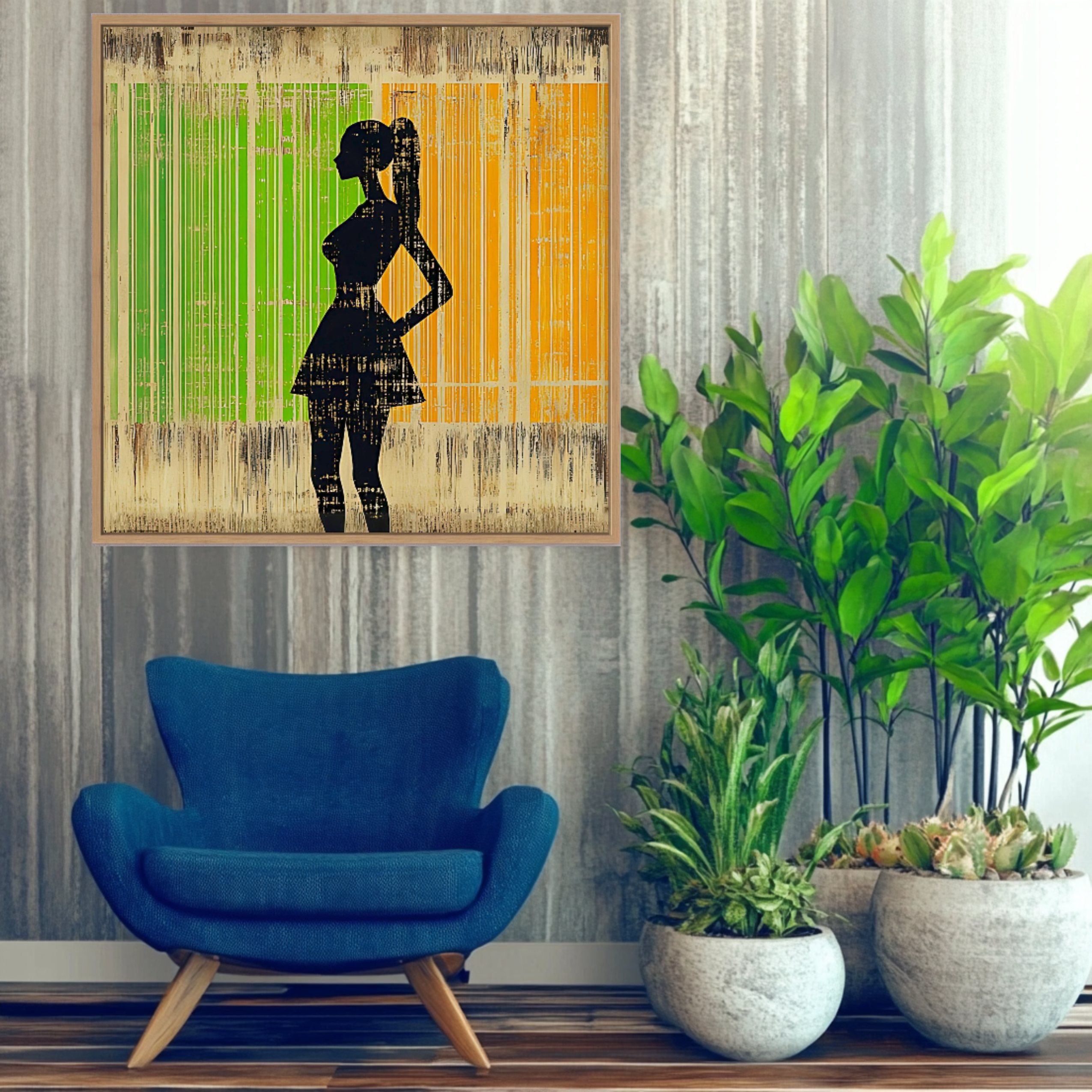 Canvas Print: Urban Silhouette – Modern Chic Wall Art