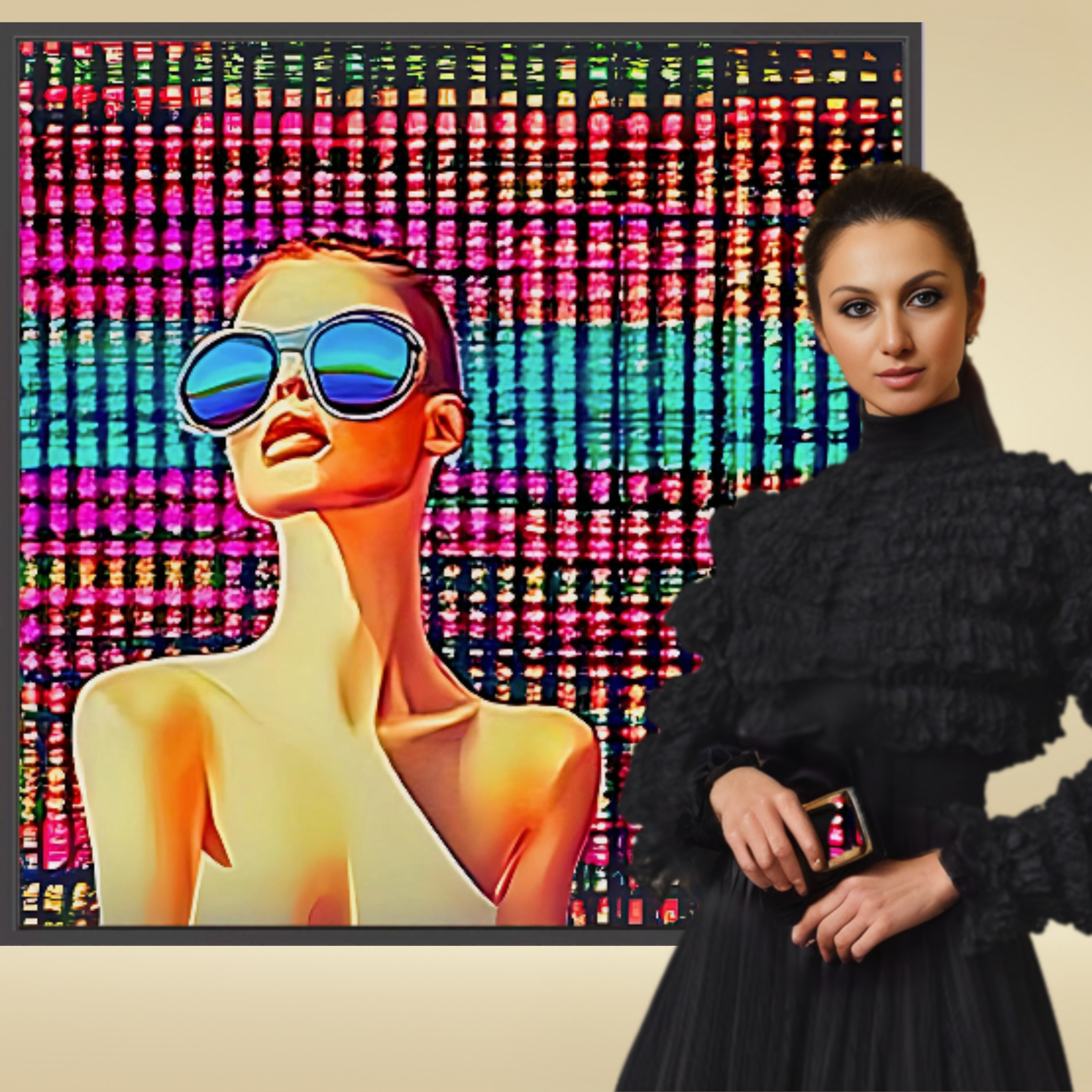 Canvas Print: "Neon Vision" – Futuristic Pop Art Wall Decor