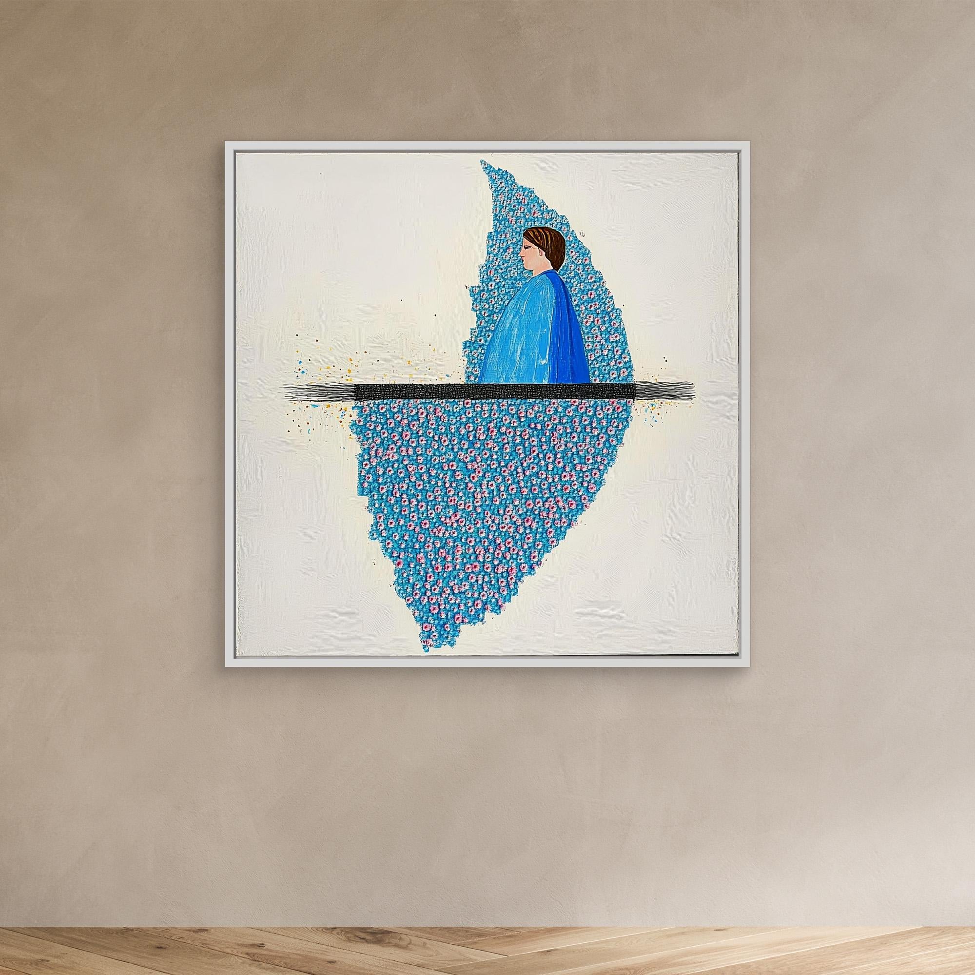 Canvas Print : Serene Blossom Reflection - Abstract Floral Wall Art Canvas