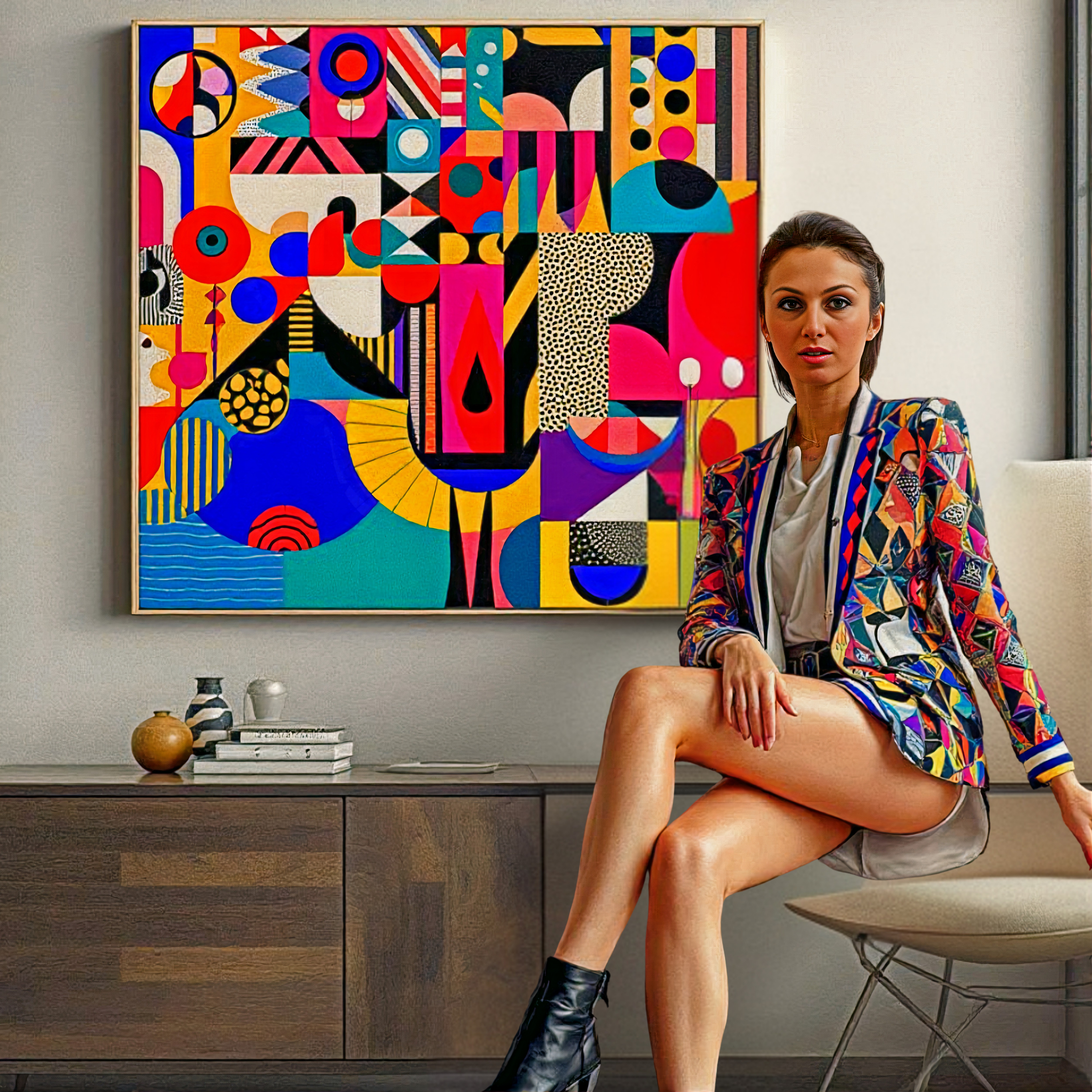 Canvas Print Art: Abstract Geometric Shapes-Chiara Rossetti