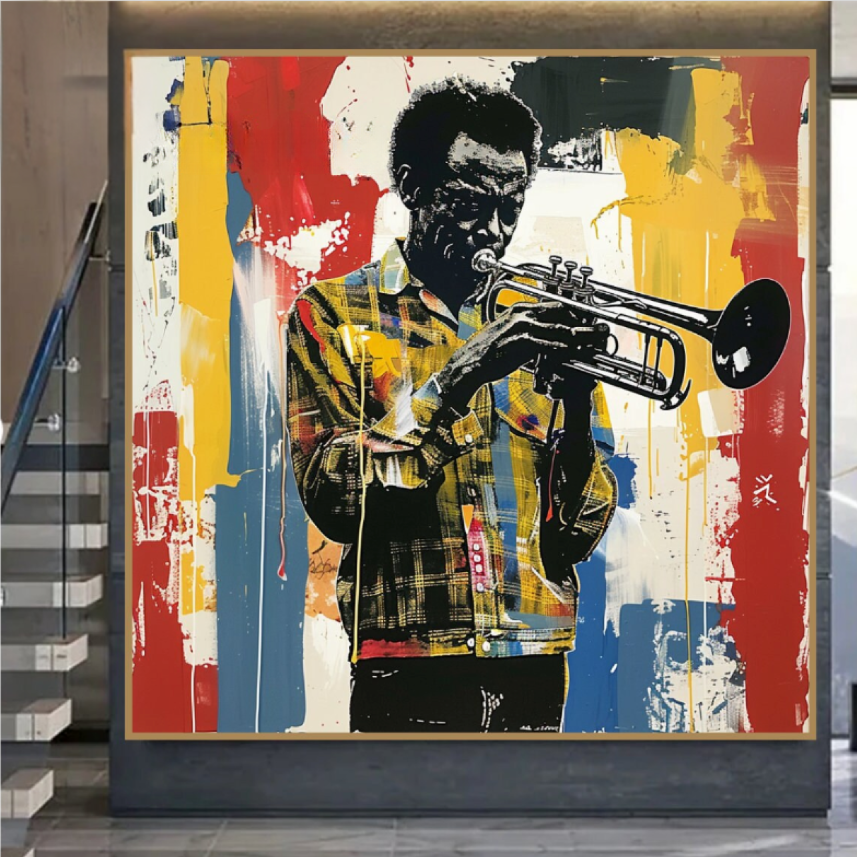 Original Painting : Miles Davis Painting – Bold Jazz-Inspired Street Art