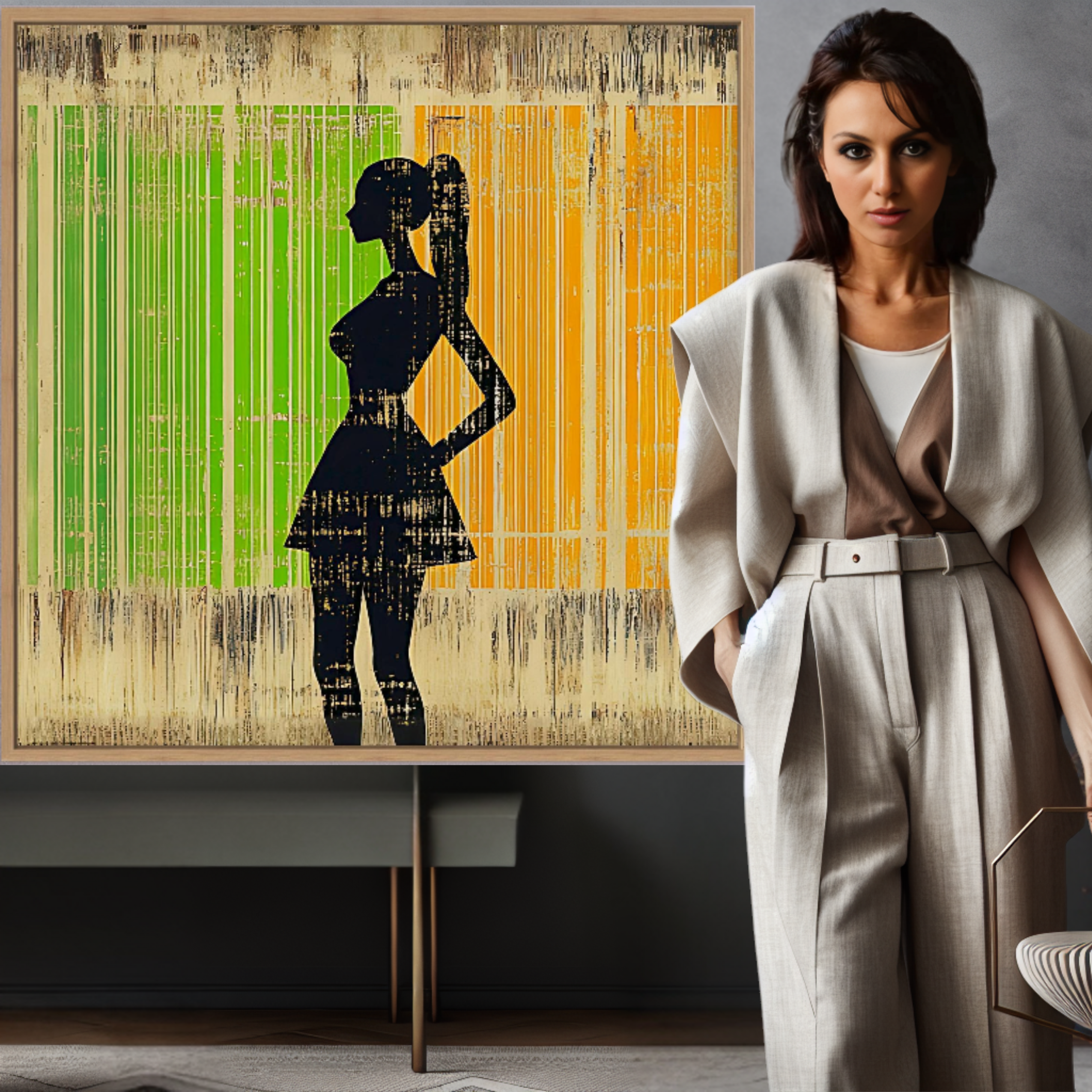 Canvas Print: Urban Silhouette – Modern Chic Wall Art