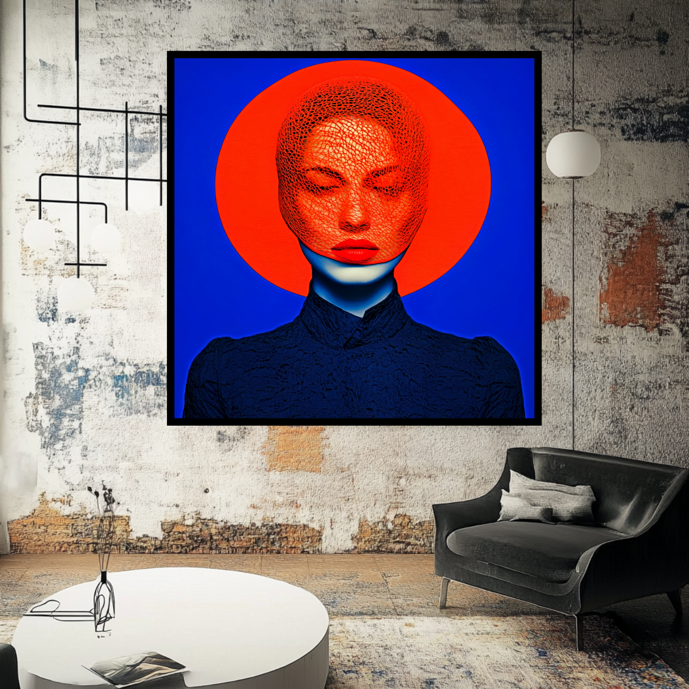 Canvas Print : Radiant Reflection - Modern Portrait Art-Chiara Rossetti