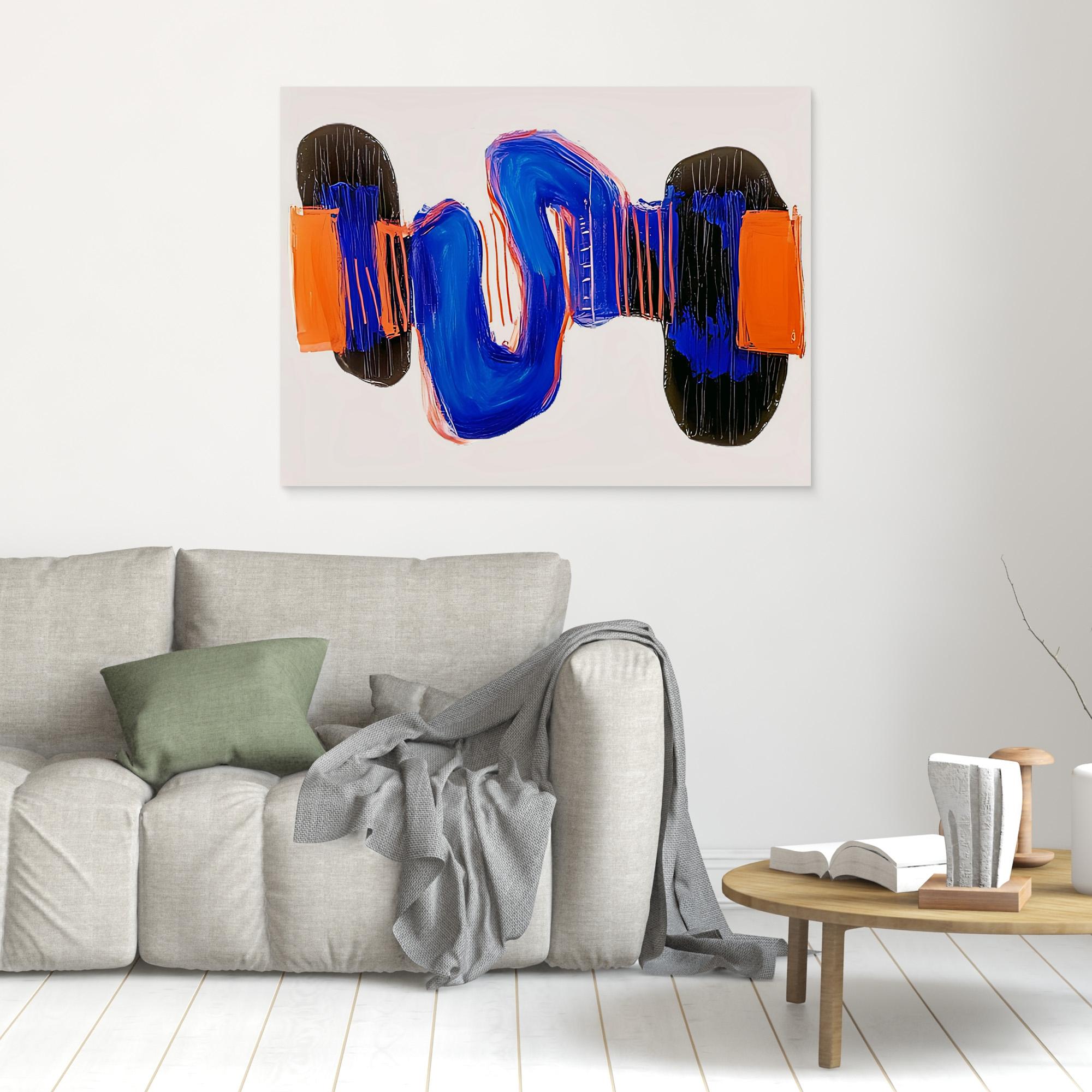 Canvas Print: Electric Flow – Abstract Expressionism Print 