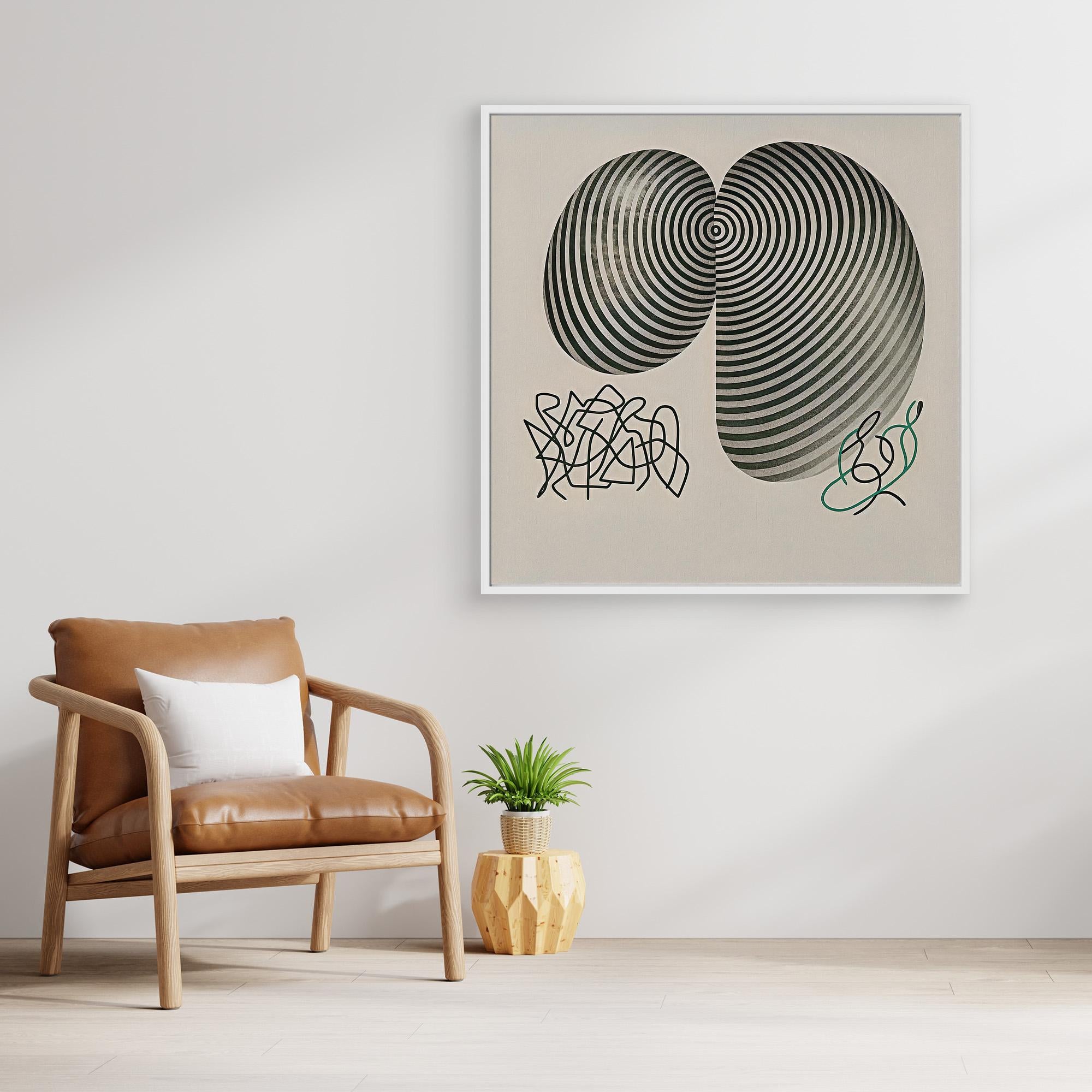 Canvas Print: Hypnotic Duality – Abstract Abstract Minimalist Art Prints