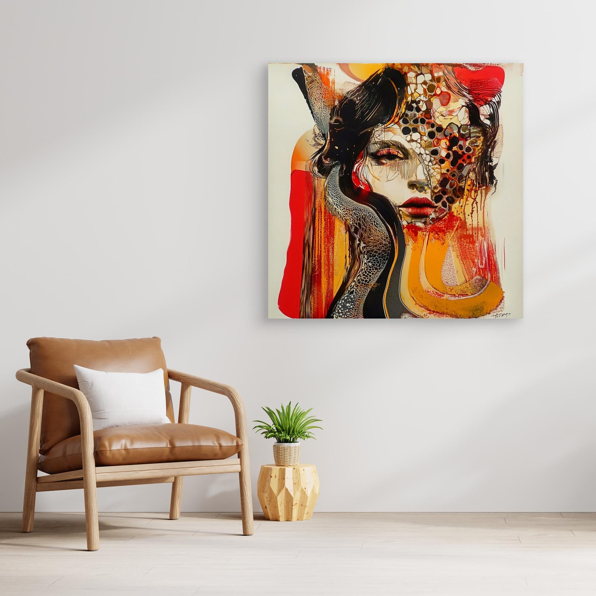 Canvas Print : Mystical Beauty - Handmade Abstract Wall Art | Modern Canvas Painting