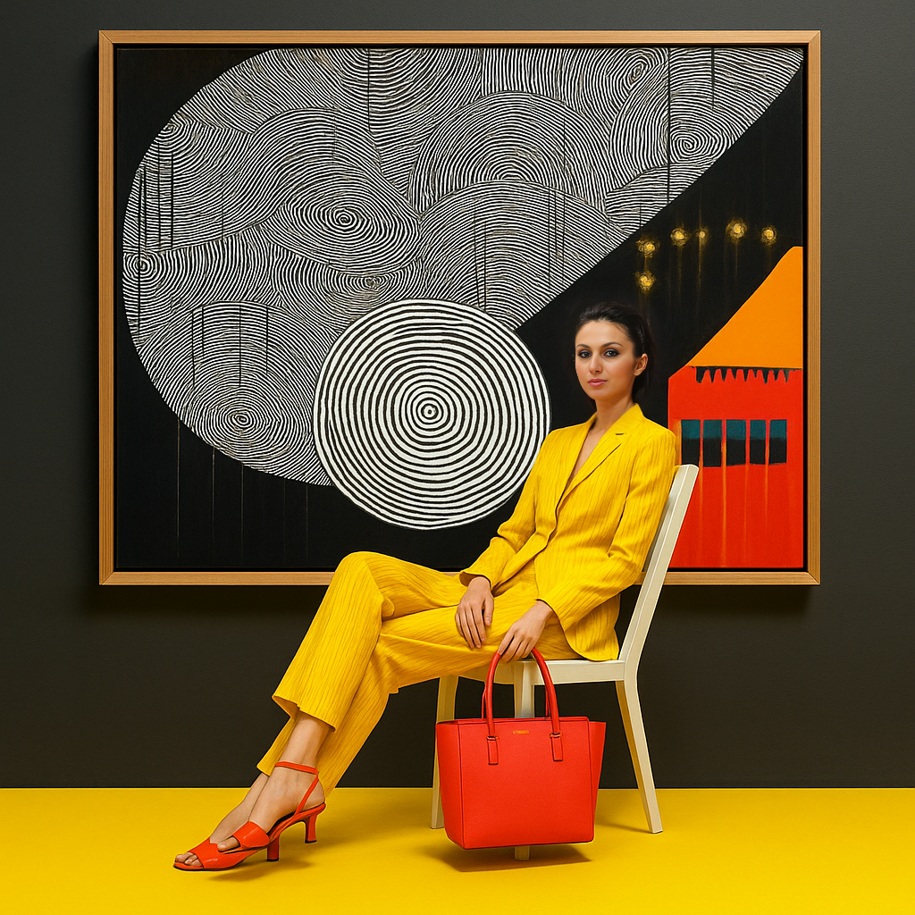 Canvas Print : Cosmic Echo - Modern Abstract Canvas Wall Art - Chiara Rossetti