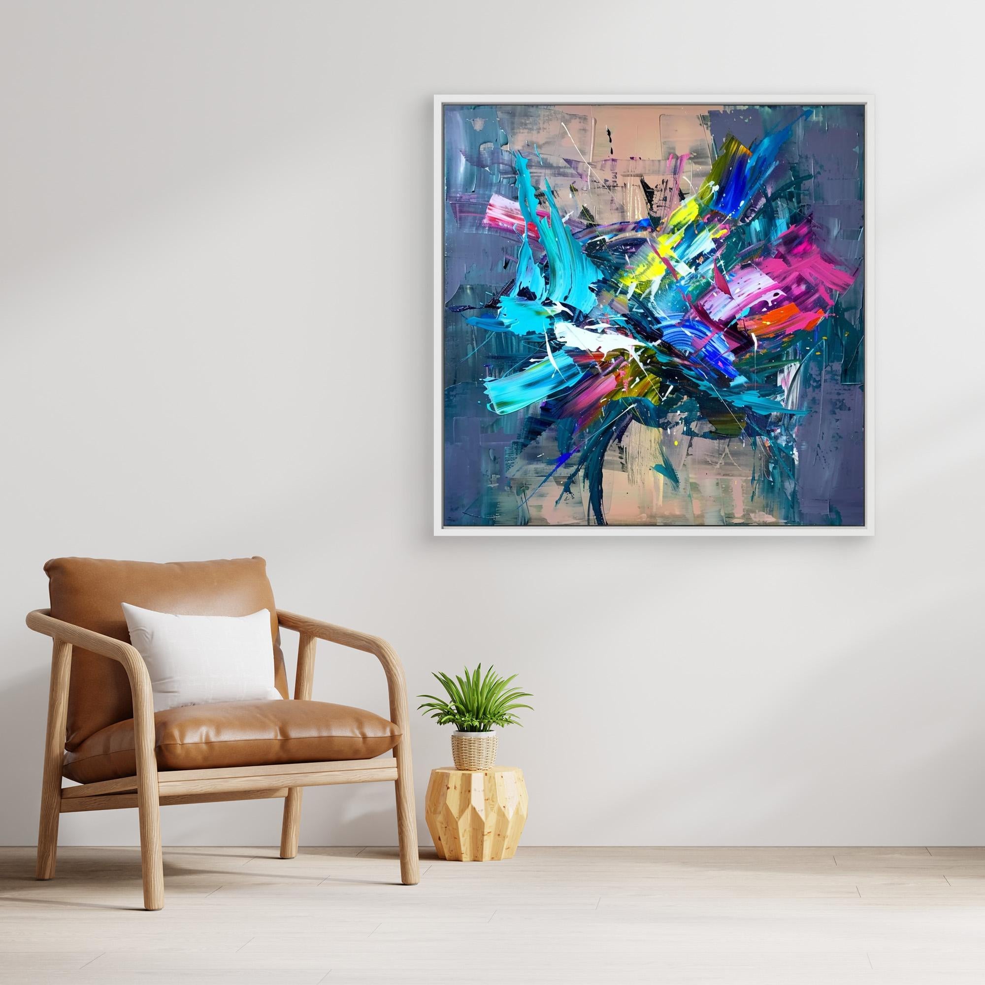 Canvas Print : Energy Unleashed - Abstract Expressionist Wall Art Print 