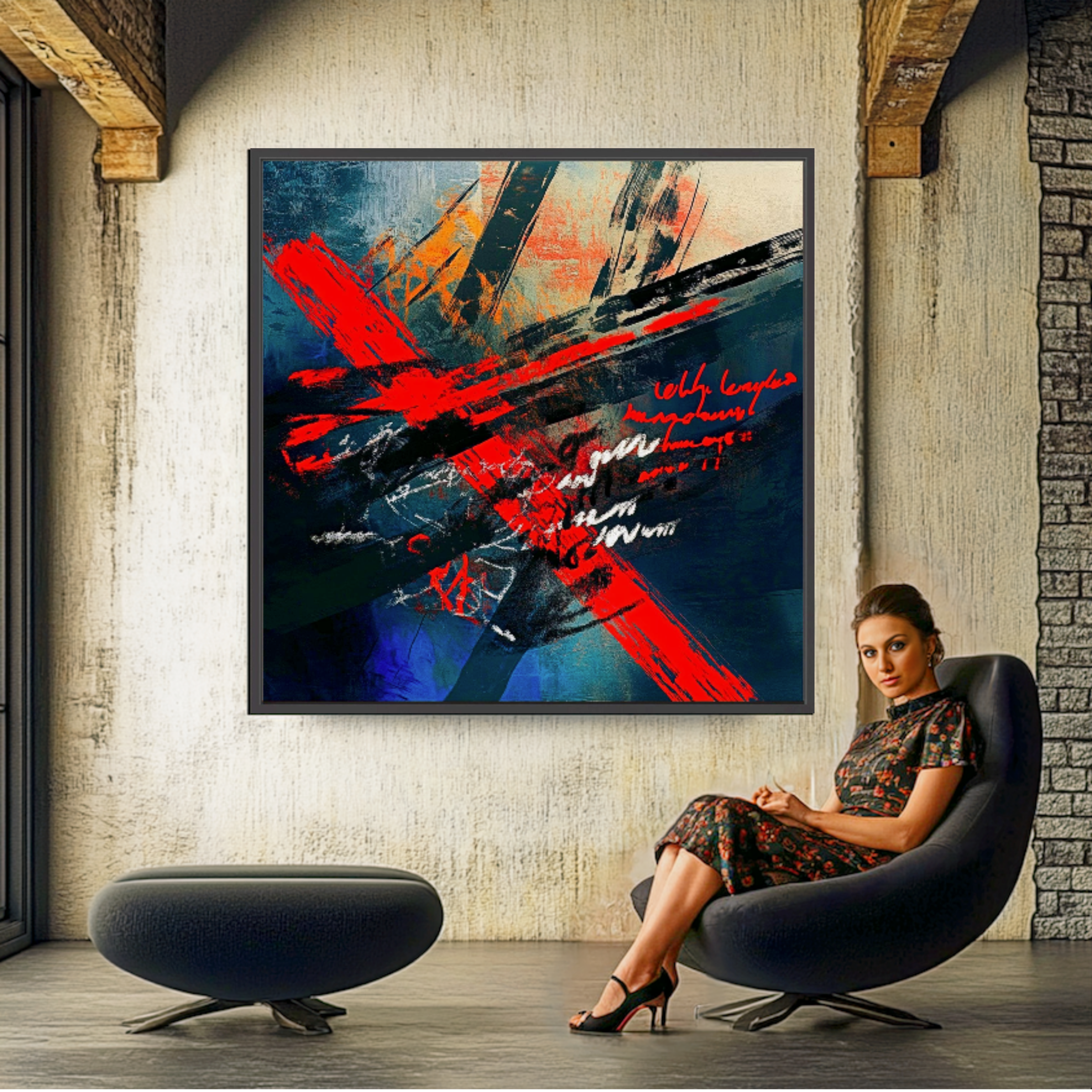 Canvas Print : Vivid Chaos - Abstract Wall Art Canvas-Chiara Rossetti