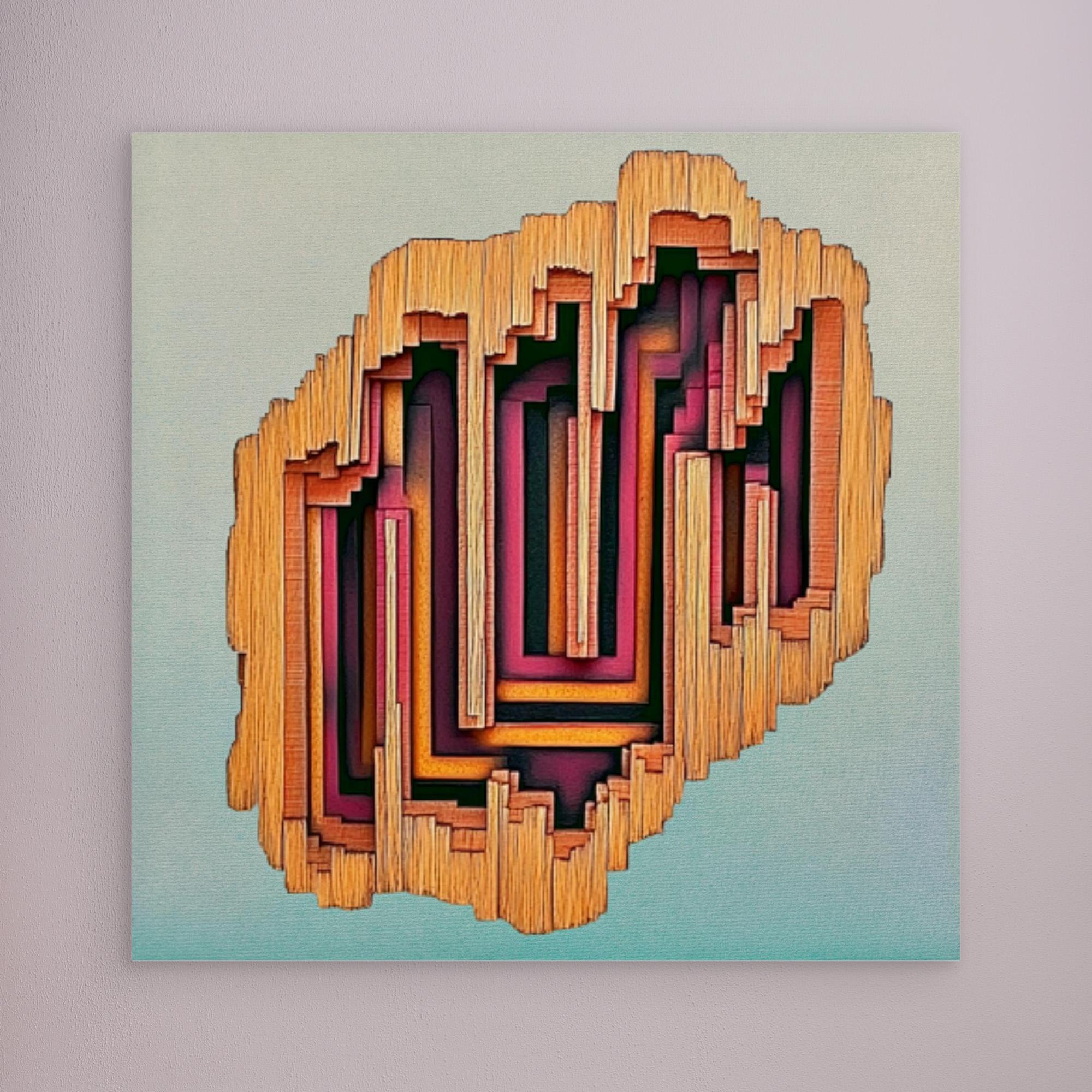 Canvas Print:Canvas Print : Dimension Drift - 3D Abstract Geometric Wall Art