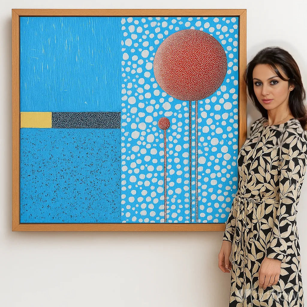 Blue abstract wall art canvas