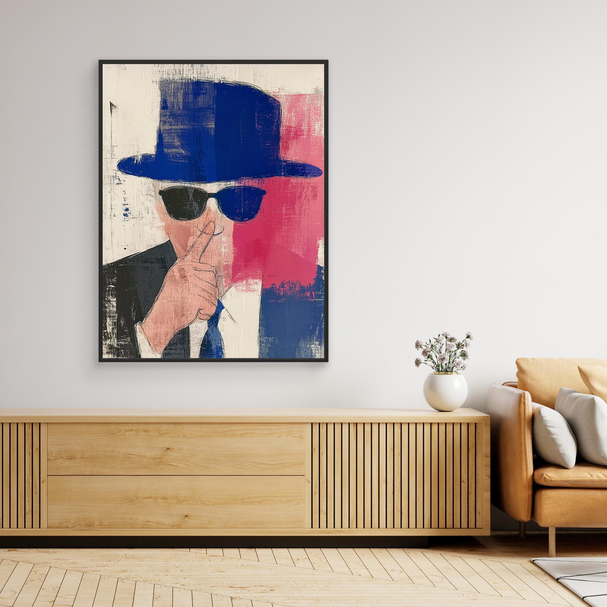 Canvas Print: Secret Agent Pop Art – Modern Abstract Wall Art