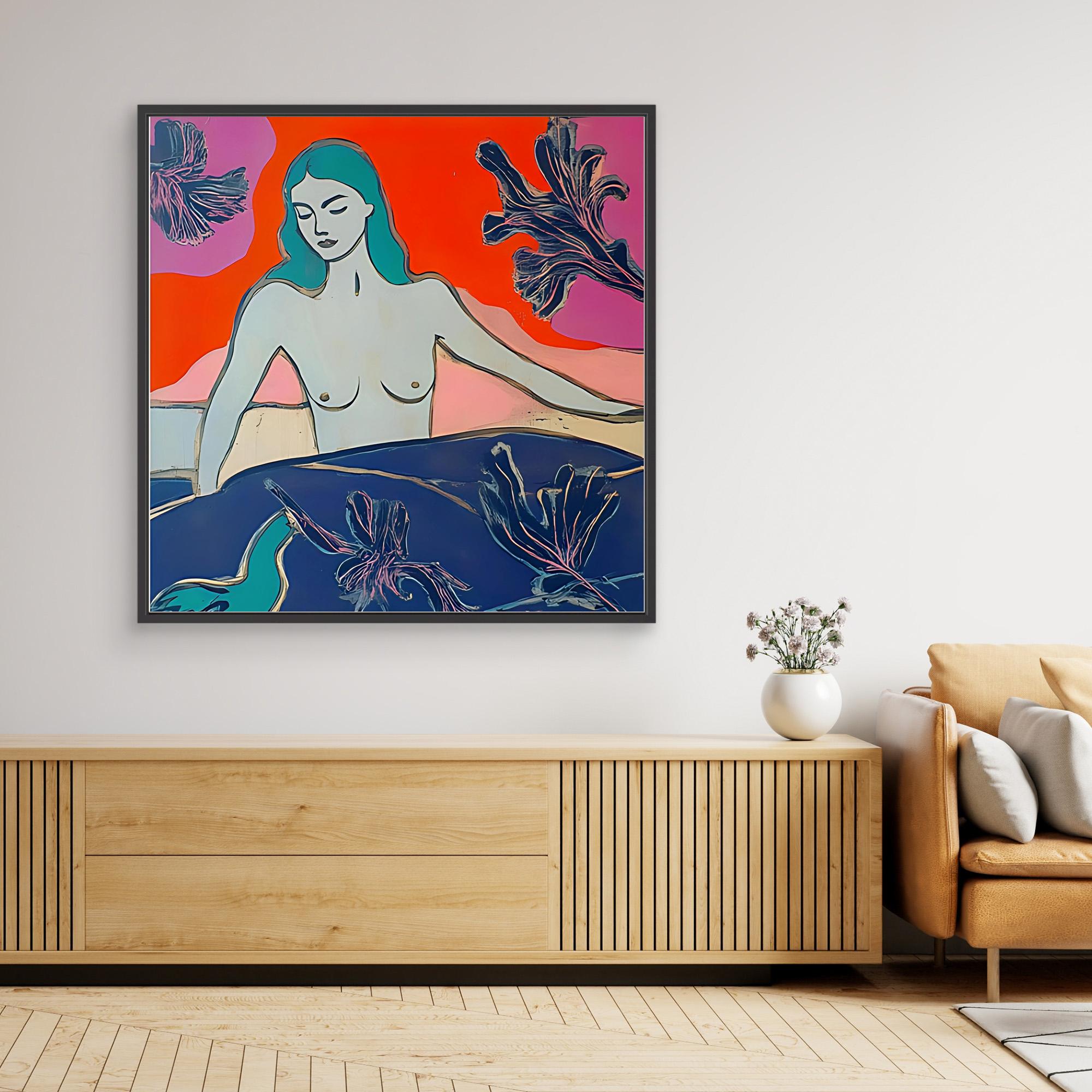 Canvas Print: Ocean Muse - Feminine Abstract Figurative Art