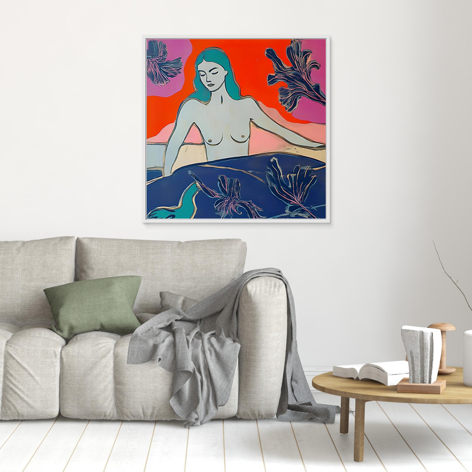 Canvas Print: Ocean Muse - Feminine Abstract Figurative Art