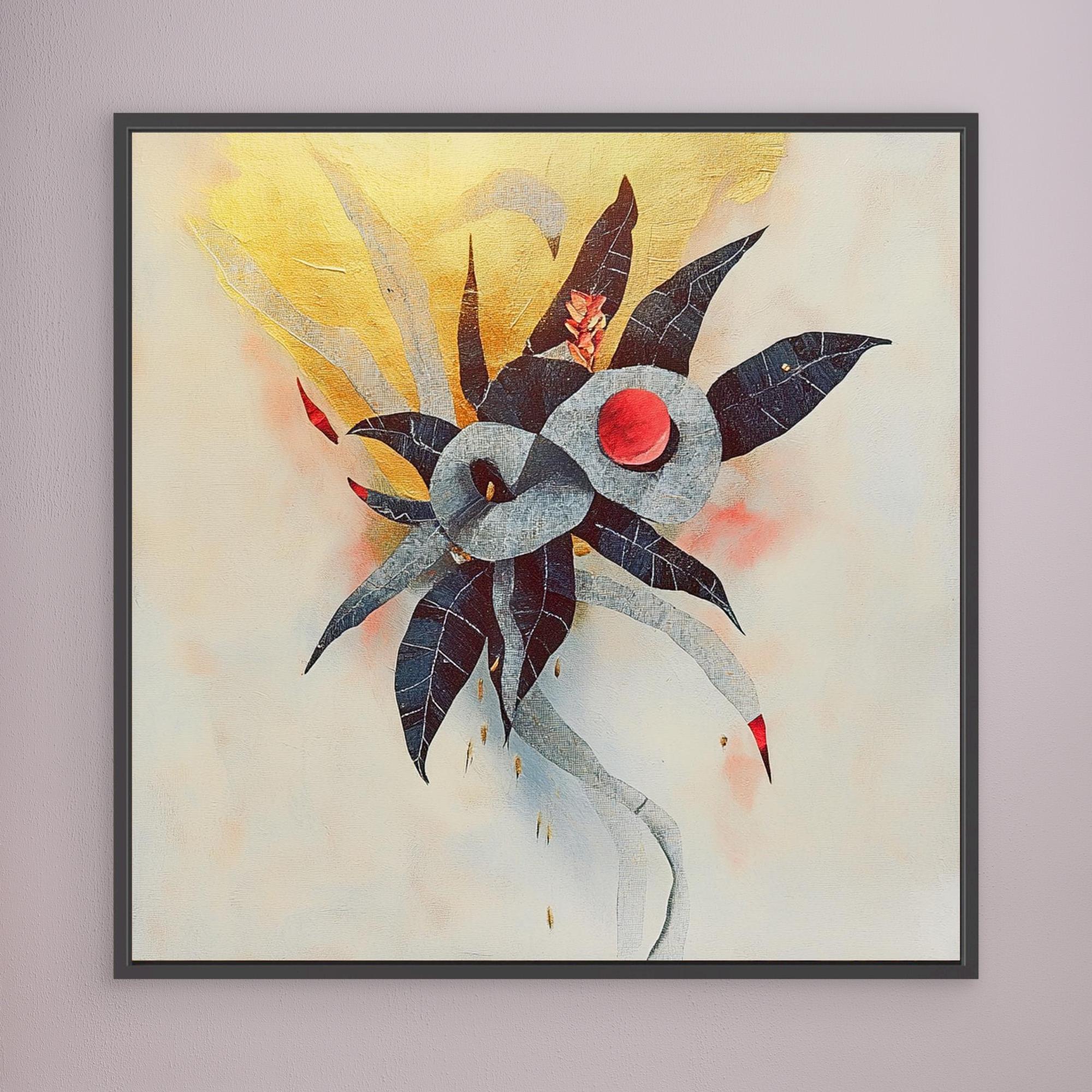 Canvas Print: Celestial Bloom - Abstract Botanical Wall Art