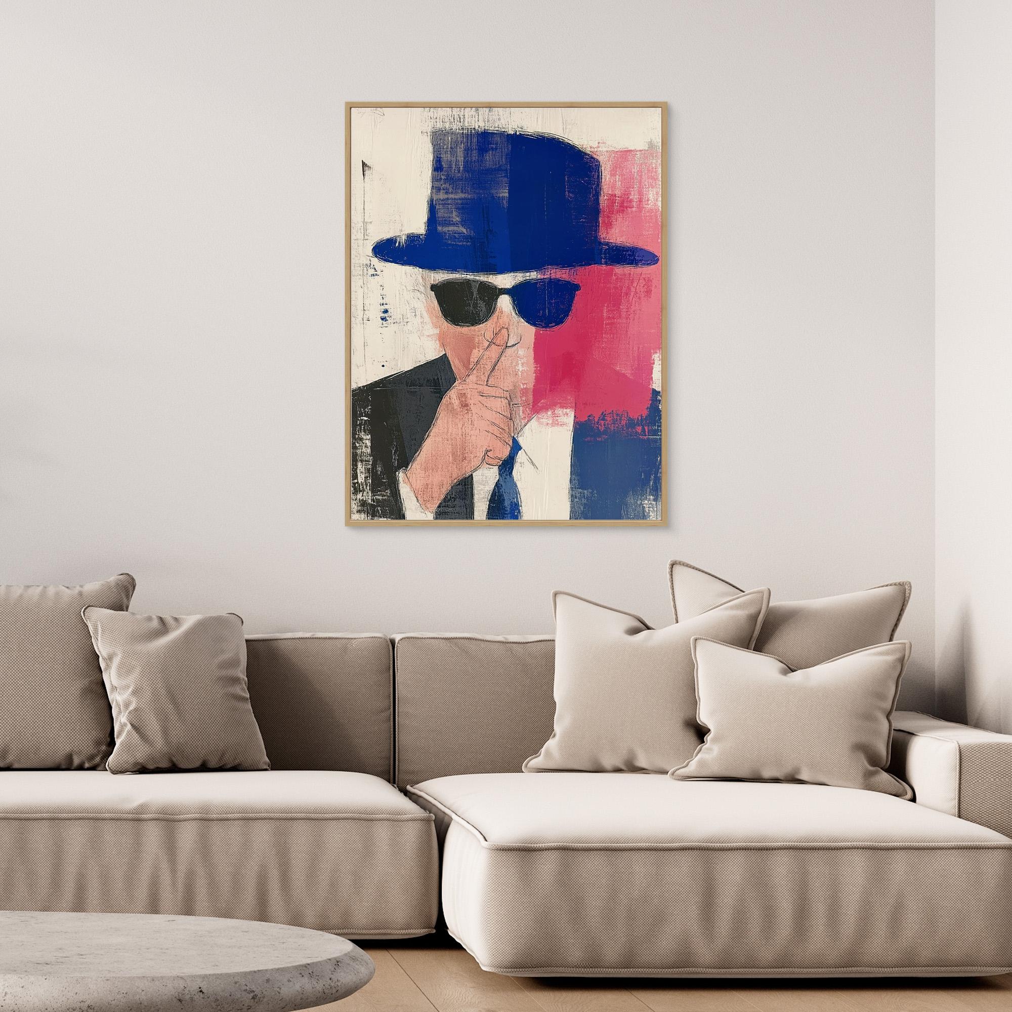 Canvas Print: Secret Agent Pop Art – Modern Abstract Wall Art