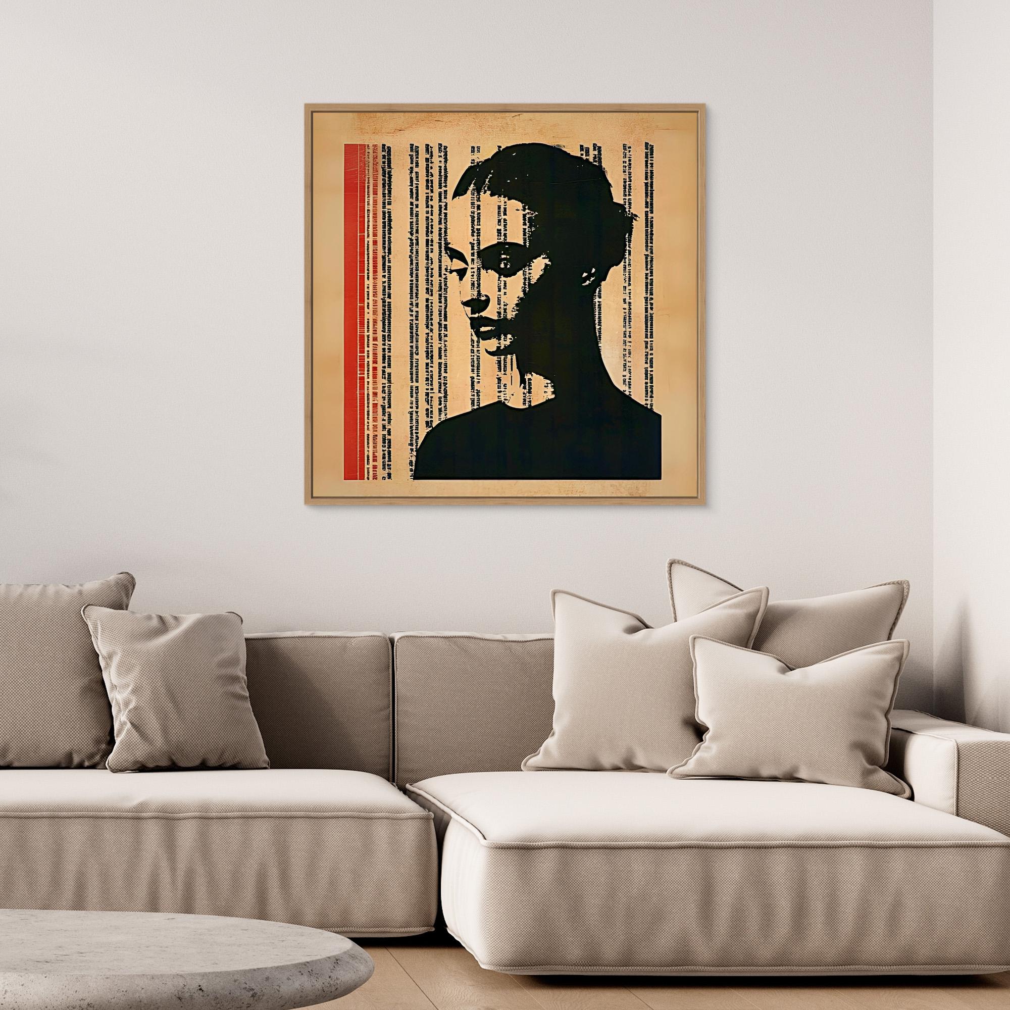 Canvas Print: Coded Identity - Abstract Portrait Art