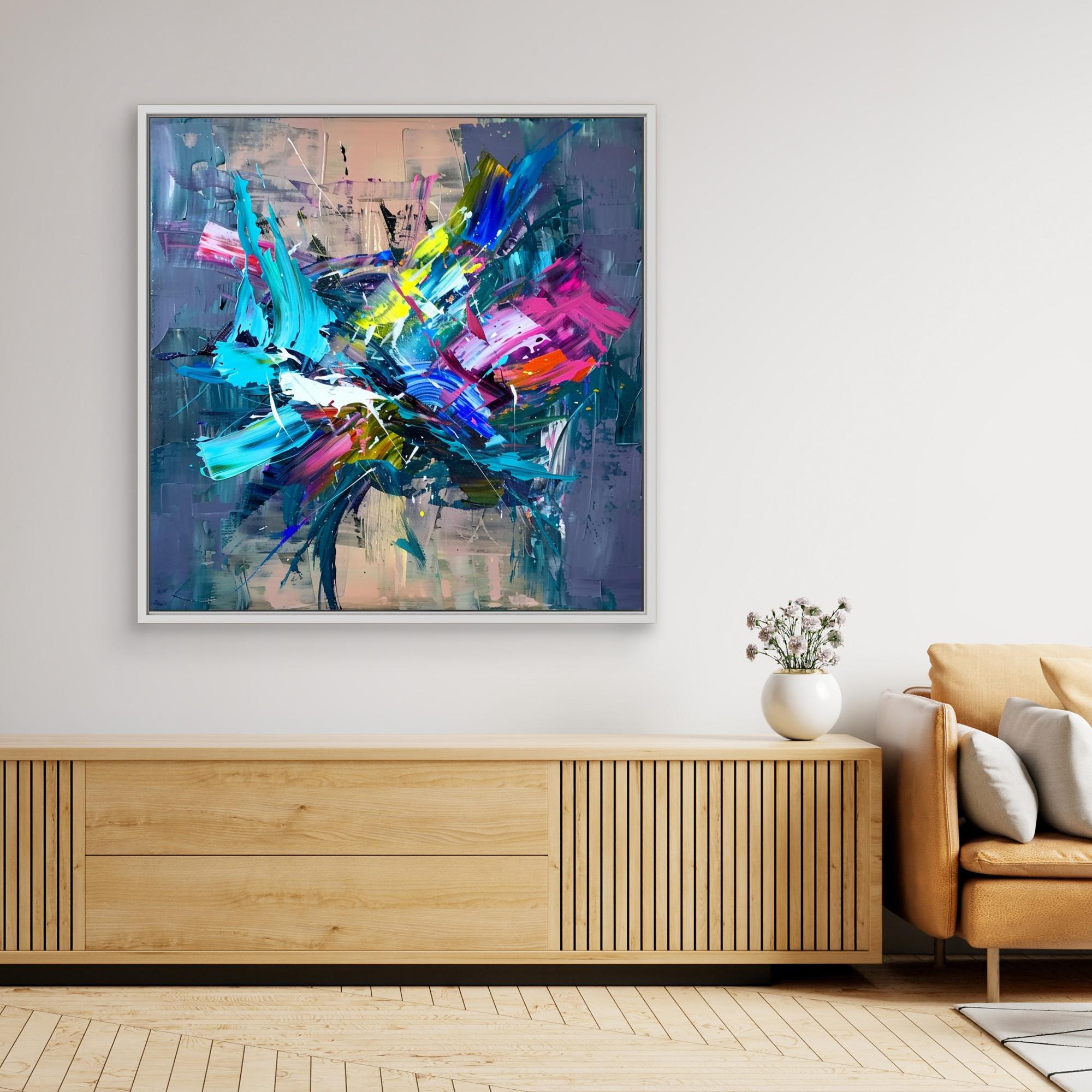 Canvas Print : Energy Unleashed - Abstract Expressionist Wall Art Print 