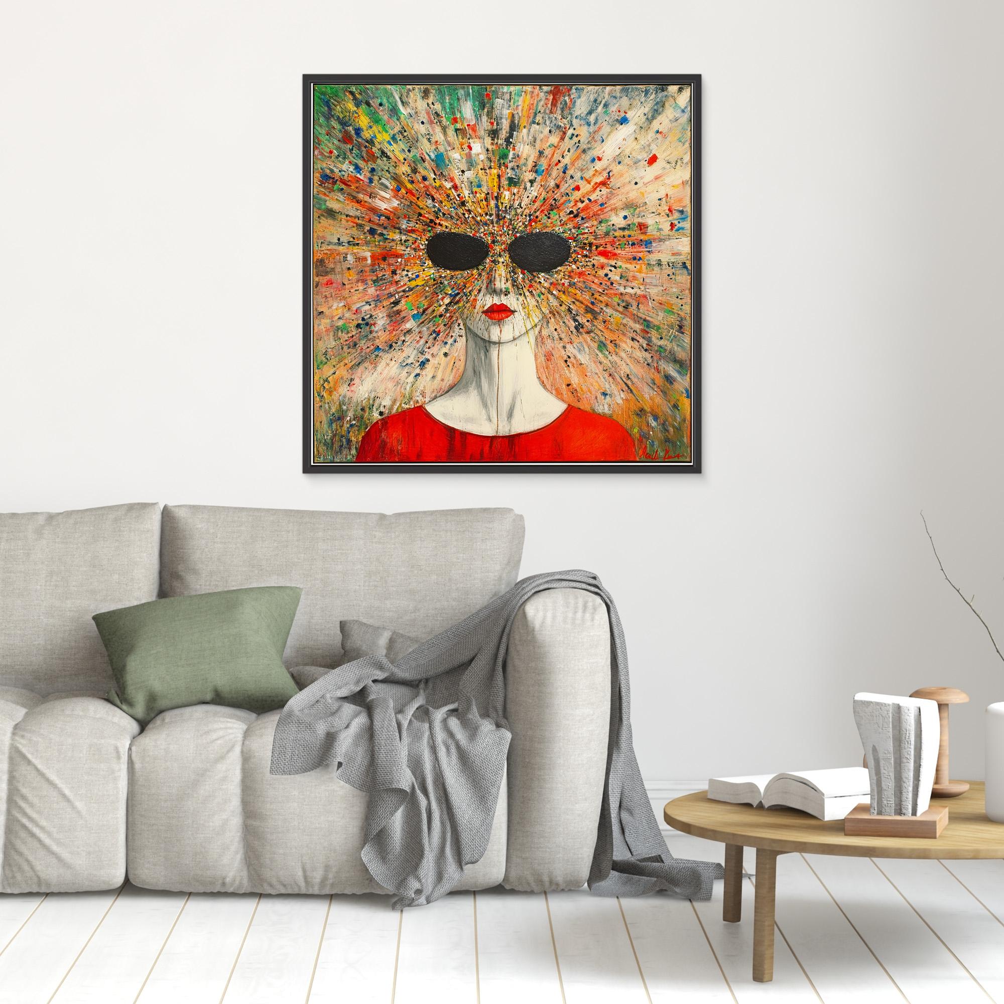 Canvas Print : Vivid Vision - Abstract Portrait Canvas Art | Modern Wall Decor