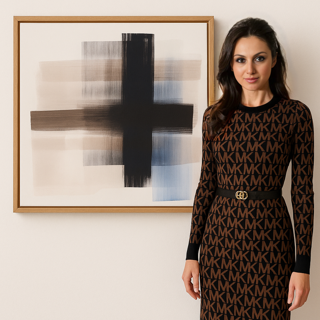 Canvas Print: "Monochrome Motion" - Abstract Minimalist Art - Chiara Rossetti