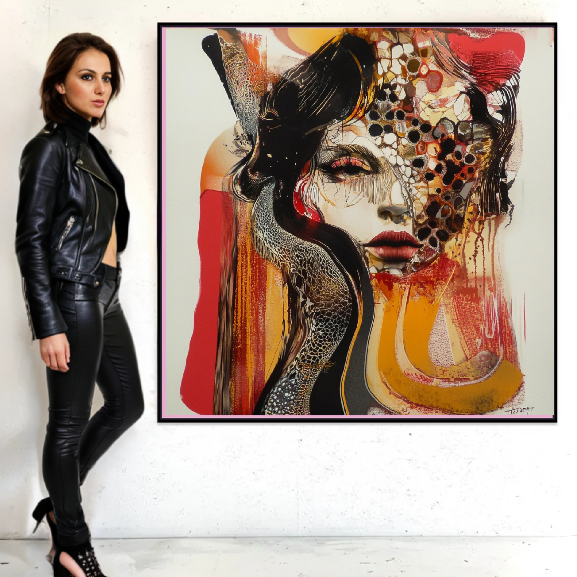 Canvas Print : Mystical Beauty - Handmade Abstract Wall Art | Modern Canvas Painting-Chiara Rossetti