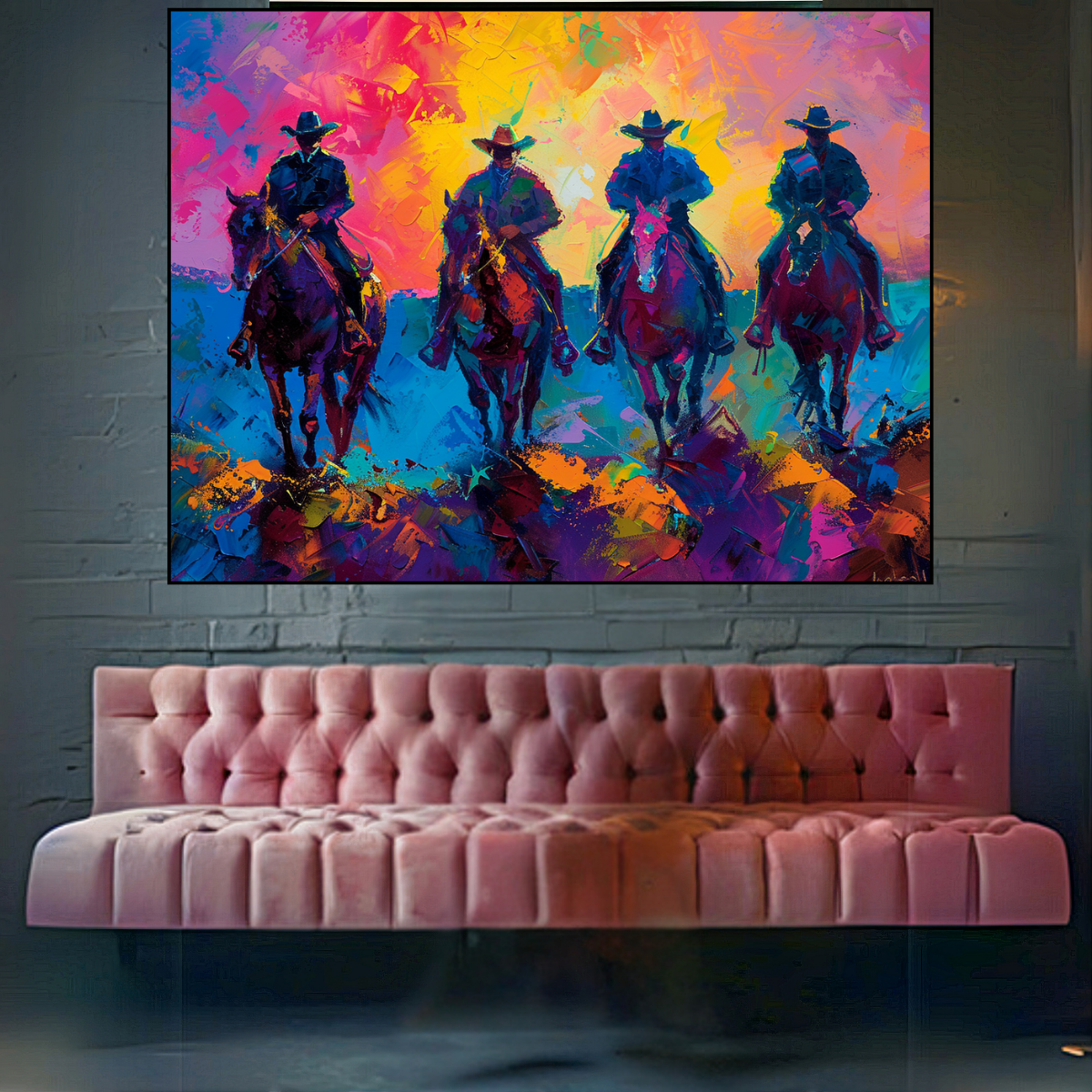 Original Painting : Cowboy Paintings Original - Chiara Rossetti