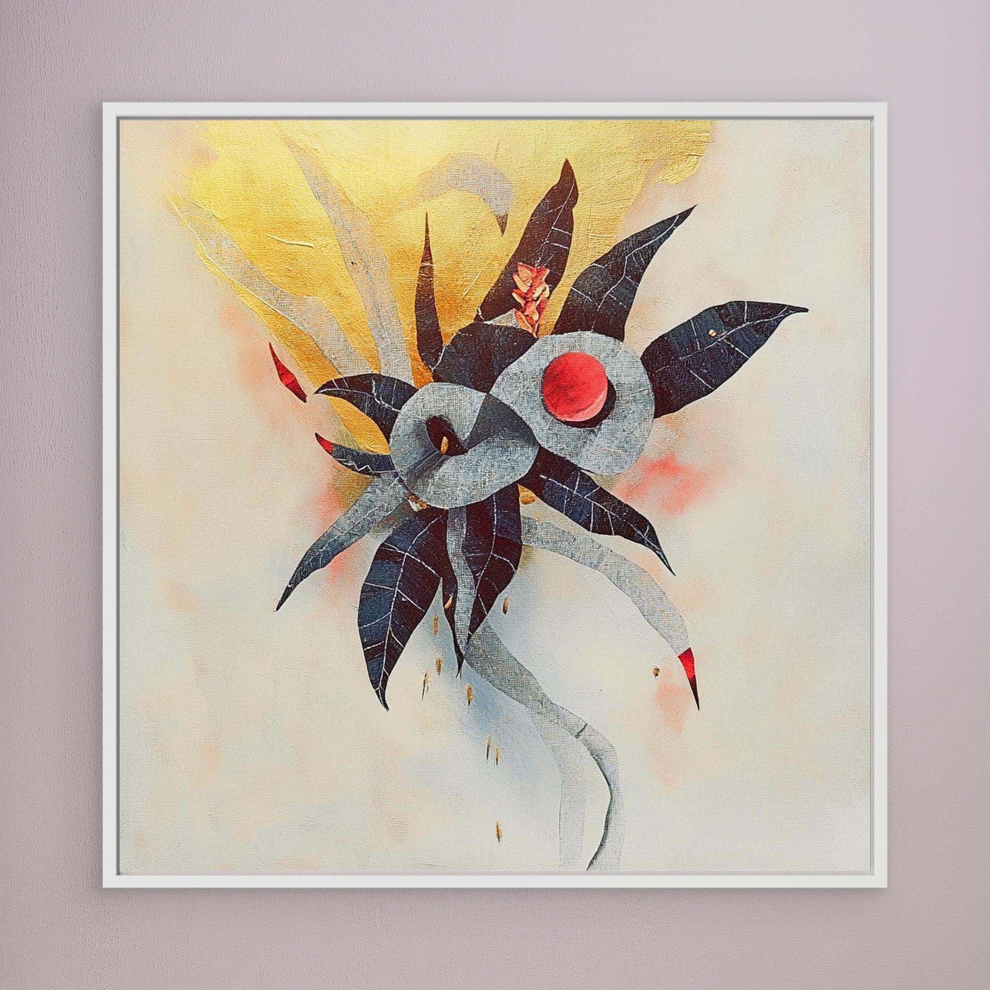 Canvas Print: Celestial Bloom - Abstract Botanical Wall Art