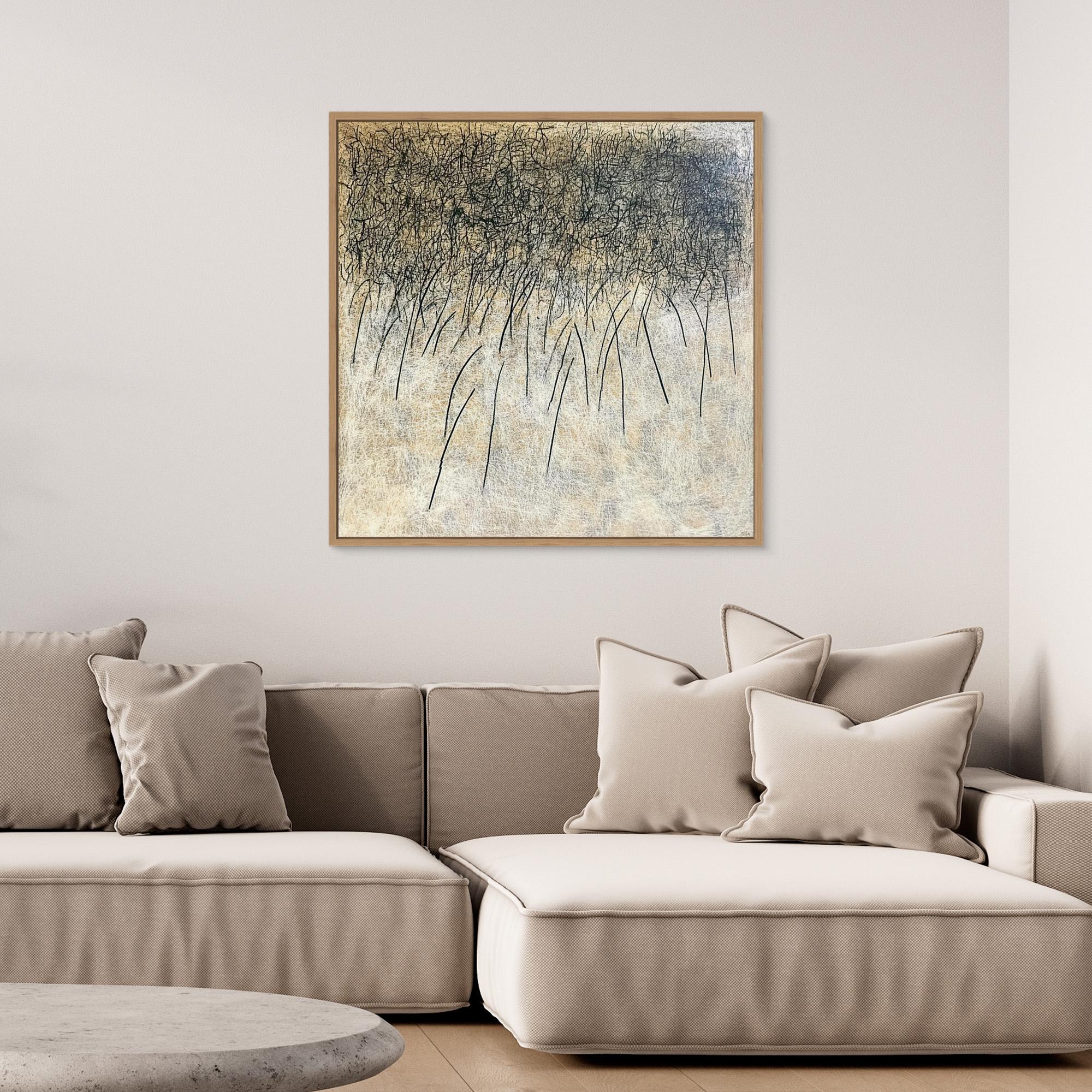 Canvas Print: Whispering Fields - Minimalist Abstract Line Art