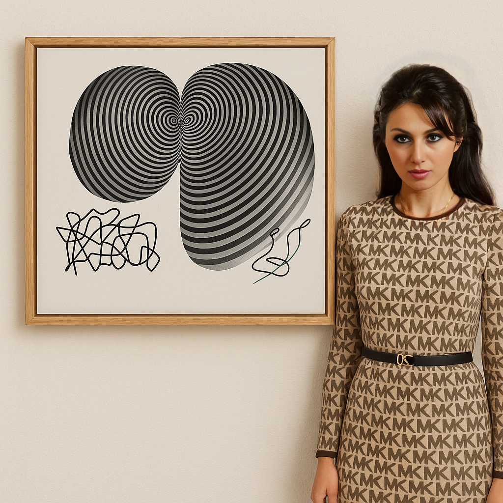 Canvas Print: Hypnotic Duality – Abstract Minimalist Art Prints - Chiara Rossetti