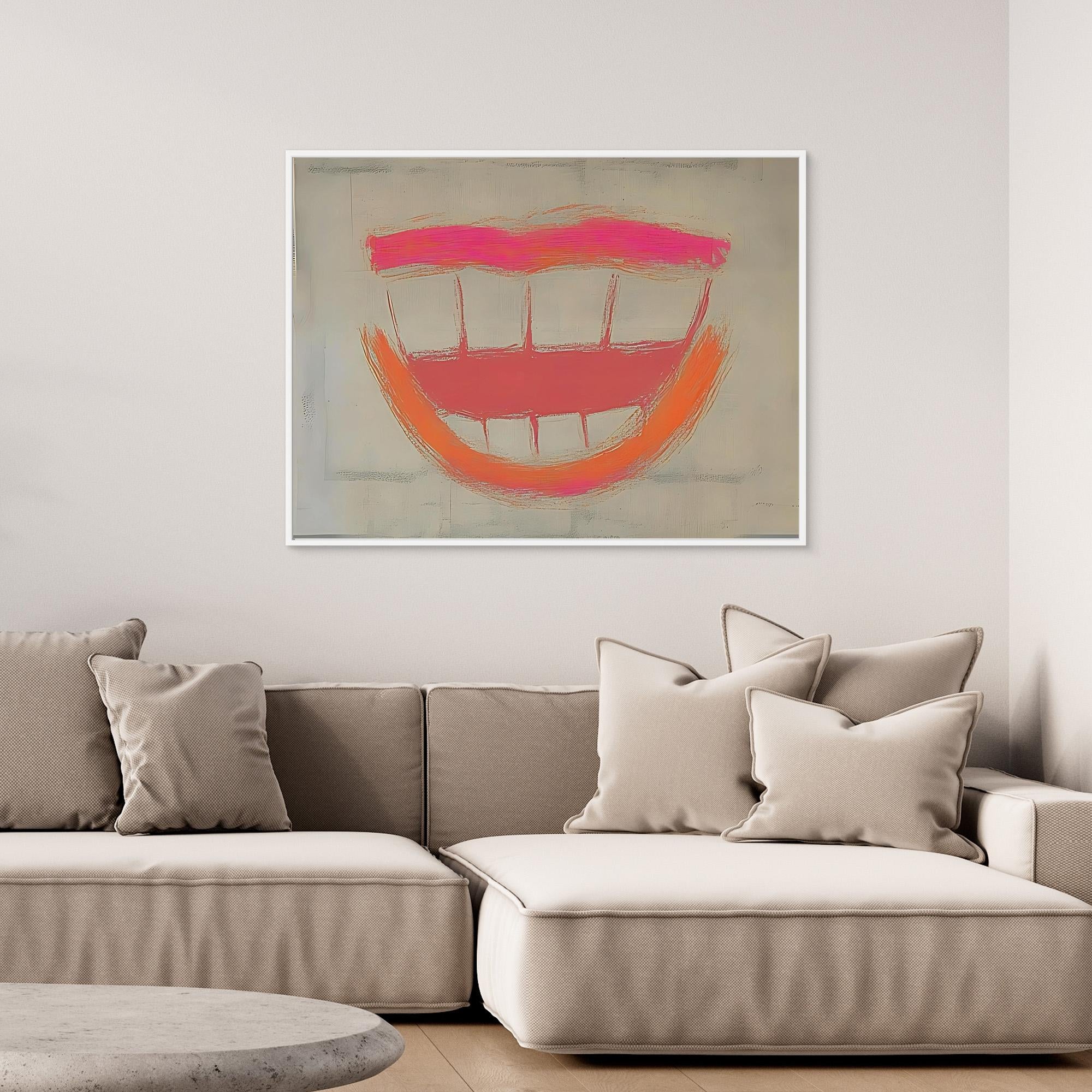 Canvas Print: Neon Grin - Abstract Pop Art Wall Art