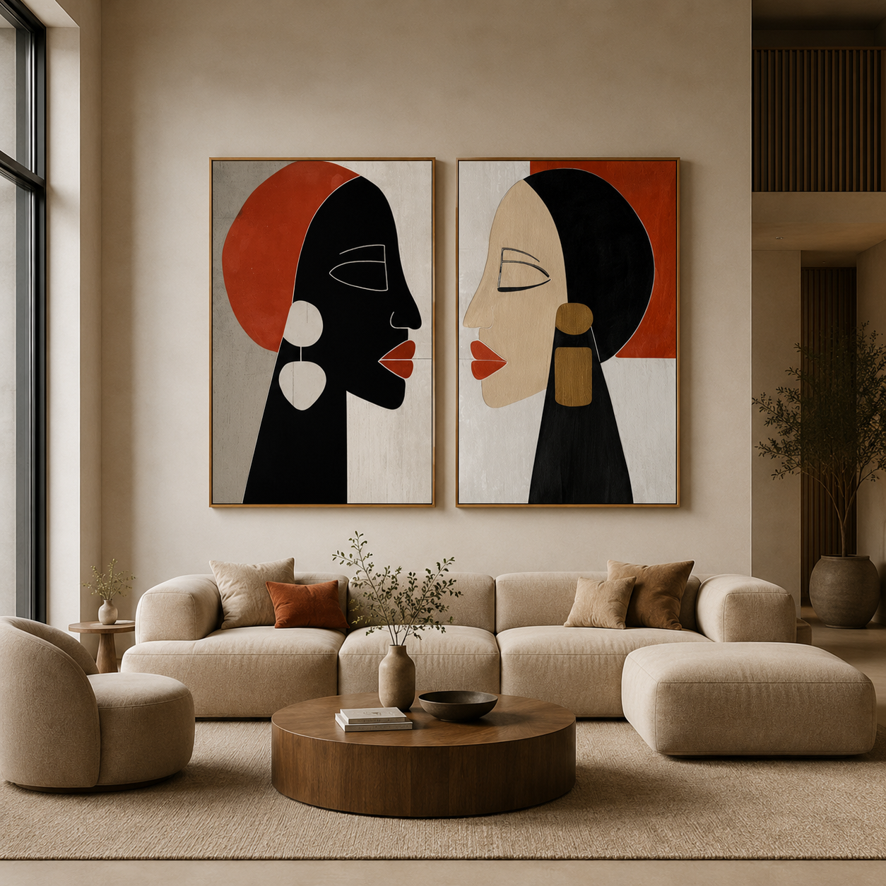 Abstract Face Art Painting — Kindred | Rossetti Art