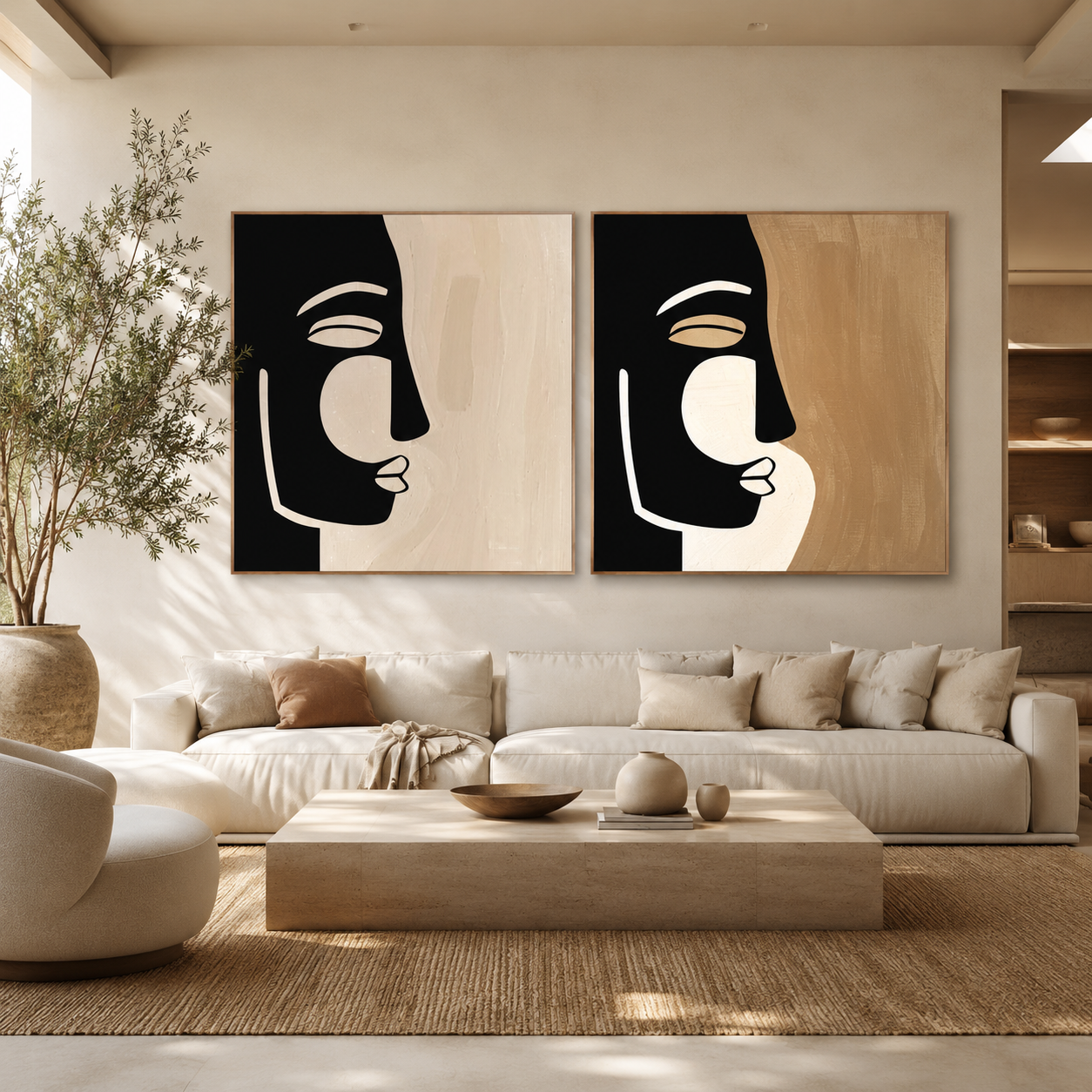 Boho Wall Art Set of 2 — Echo by Rossetti Art