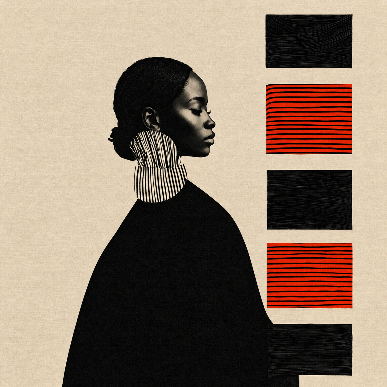 Portrait Collage Art — Quiet Cadence