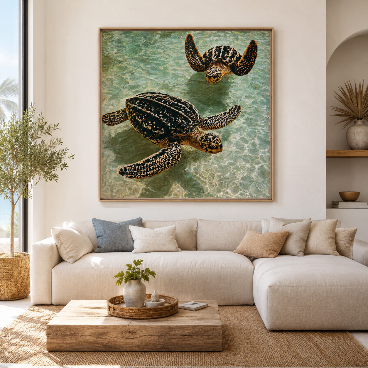Sea Turtle Wall Art Canvas Print — Drift by Rossetti Art