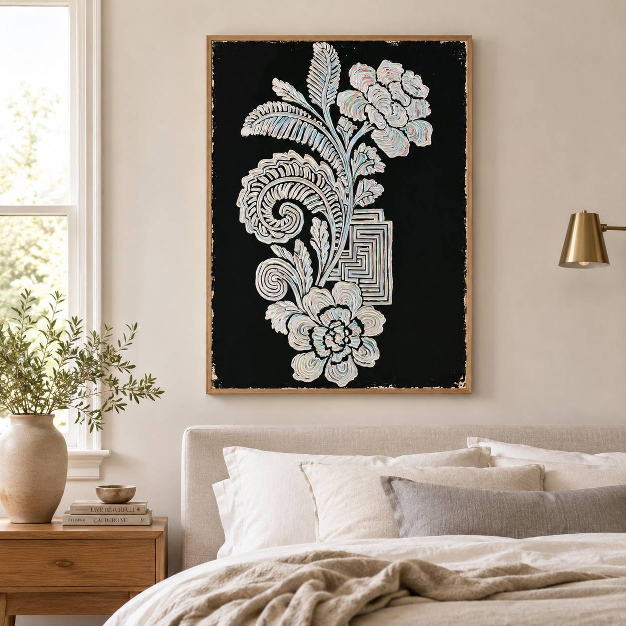 Botanical Wall Art Canvas Print — Damask by Rossetti Art