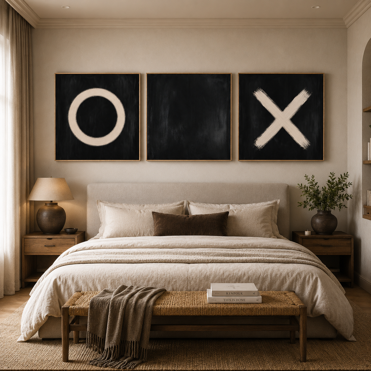 Set of 3 Canvas Prints — Marks & Void by Rossetti Art