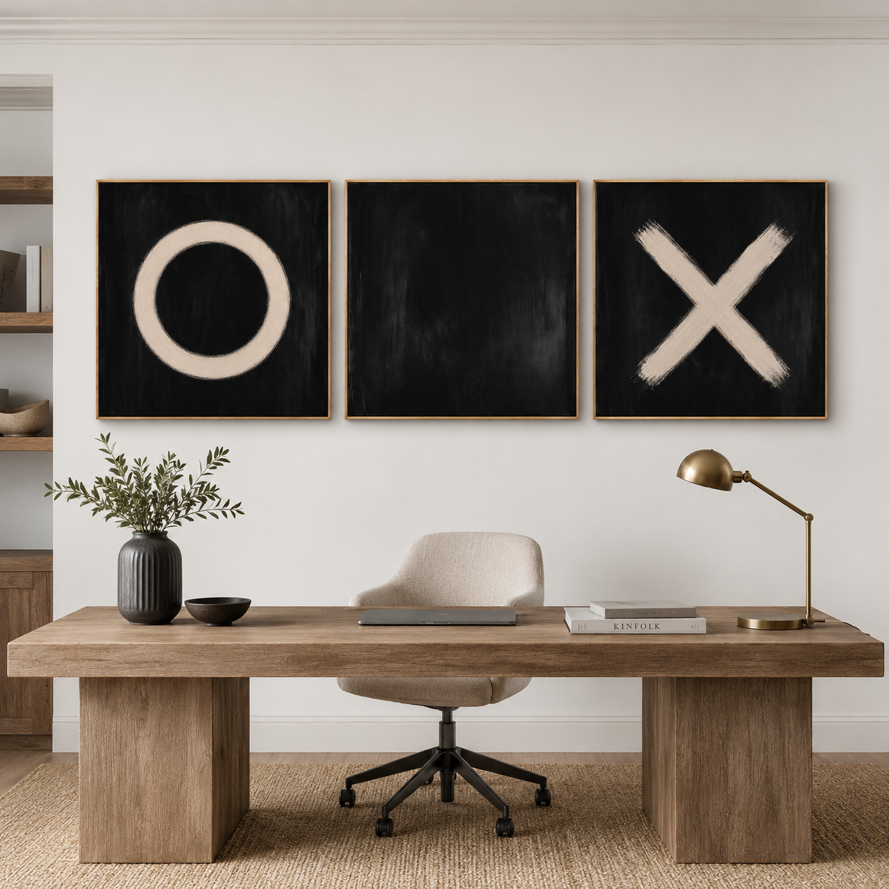Set of 3 Canvas Prints — Marks & Void by Rossetti Art