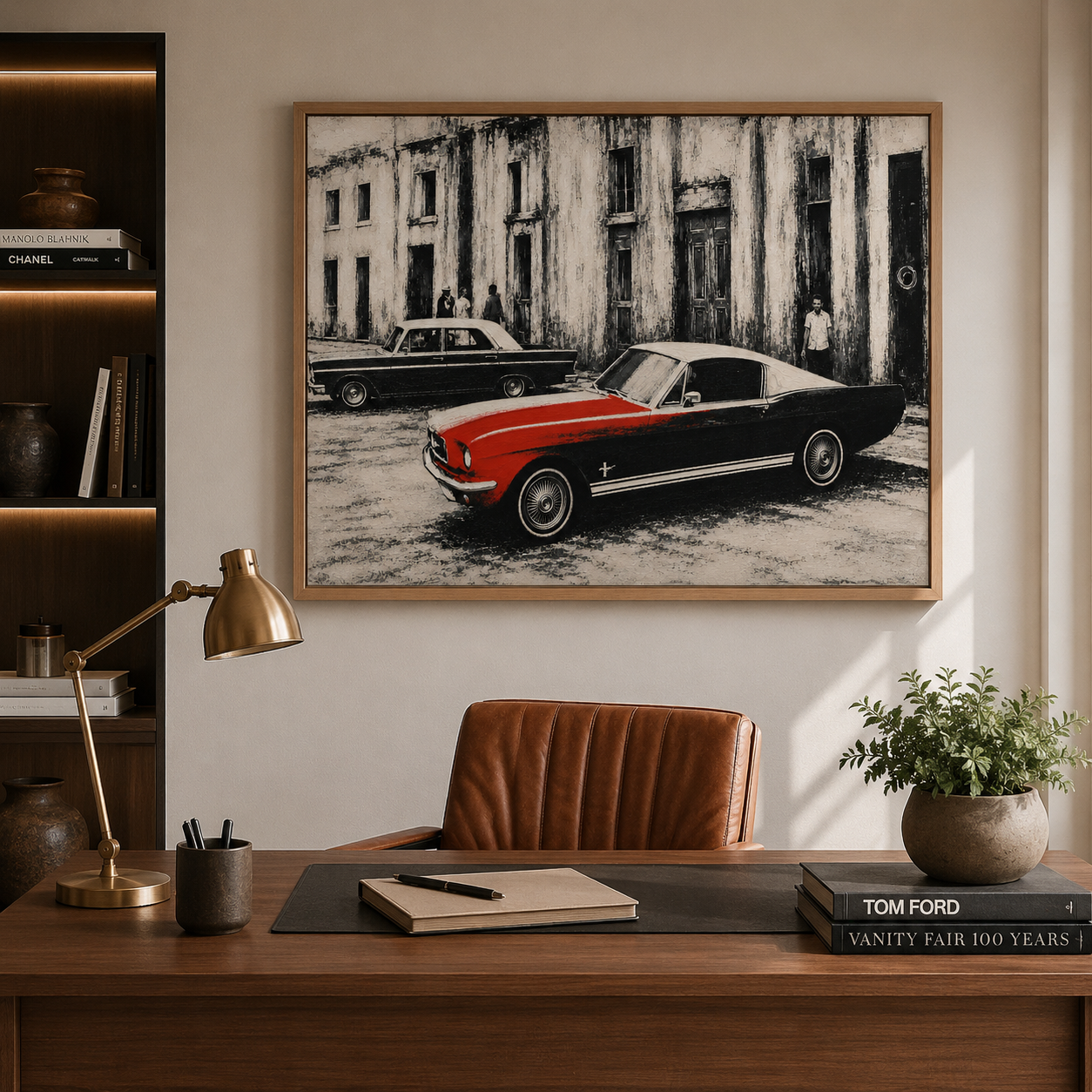 Classic Car Wall Art Canvas Print — Havana Red by Rossetti Art