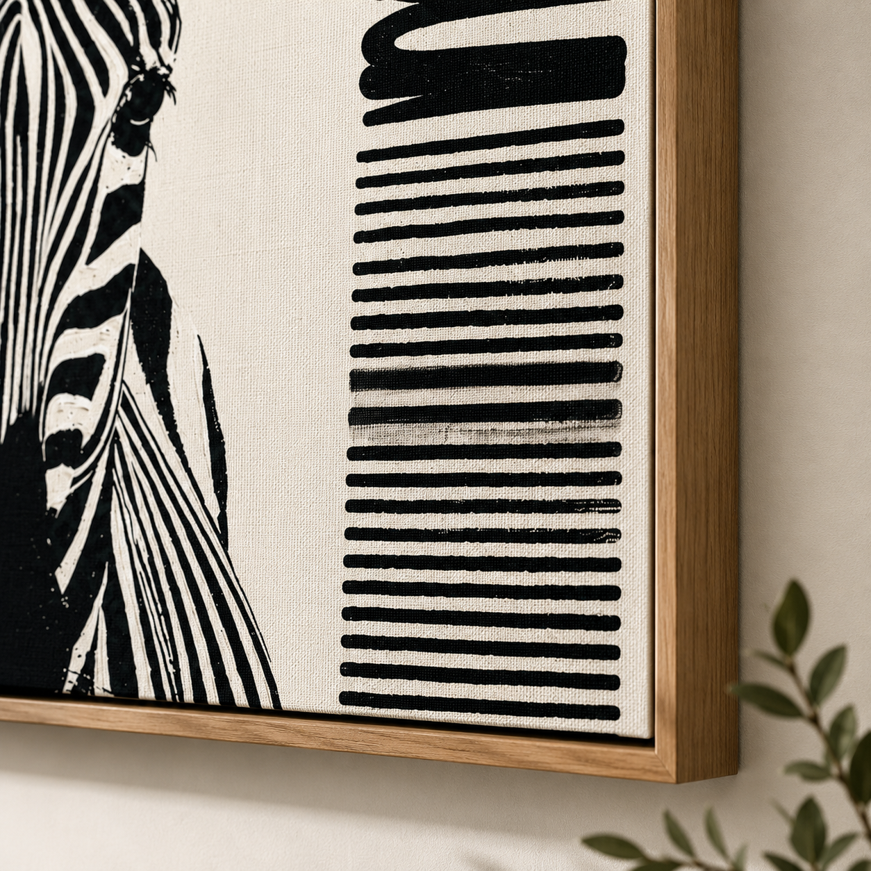 Zebra Art Print Canvas — Wild Geometry by Rossetti Art