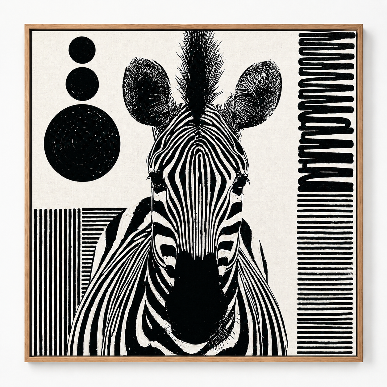 Zebra Art Print Canvas — Wild Geometry by Rossetti Art