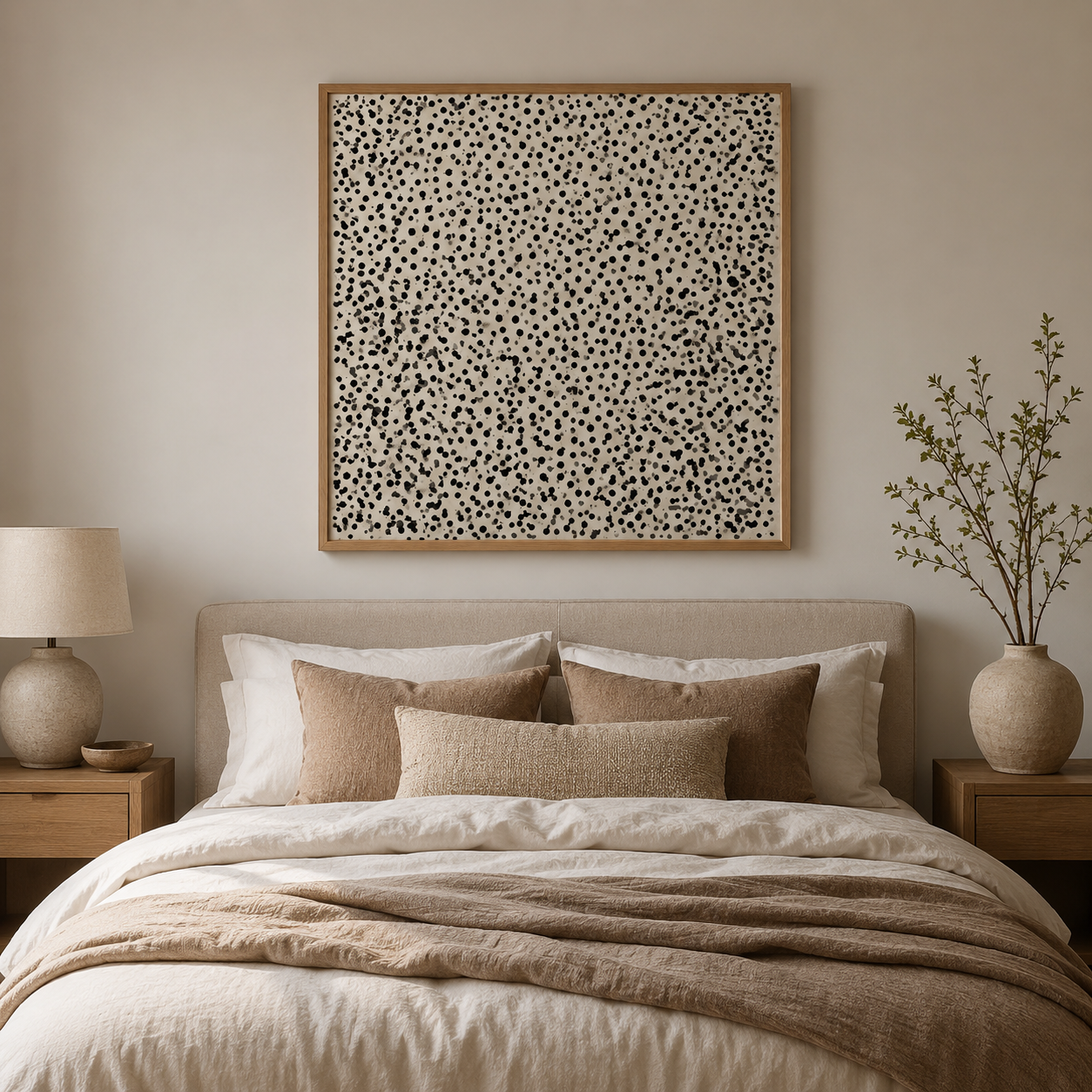 Minimalist Black and White Wall Art Canvas Print — Murmur by Rossetti Art