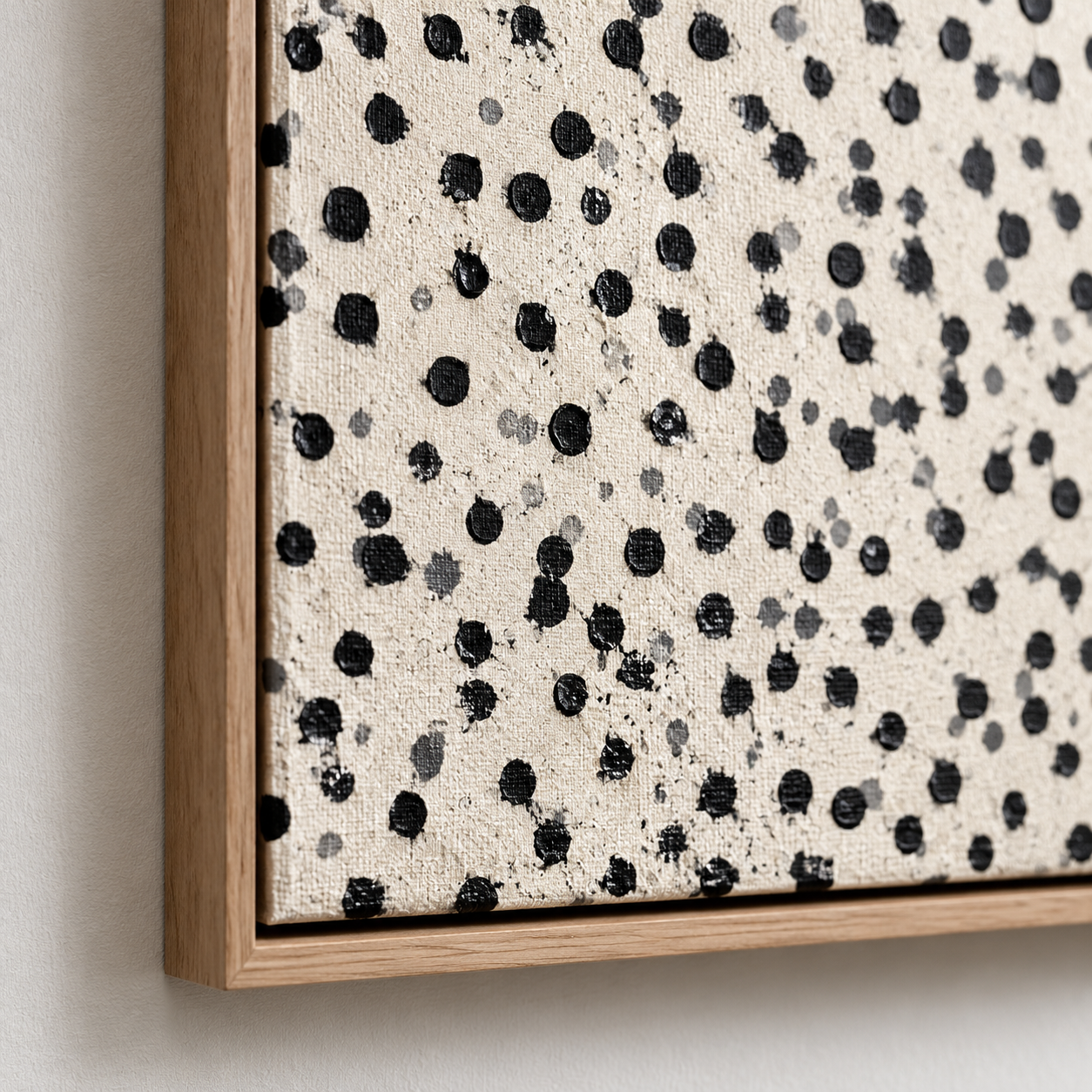 Minimalist Black and White Wall Art Canvas Print — Murmur by Rossetti Art