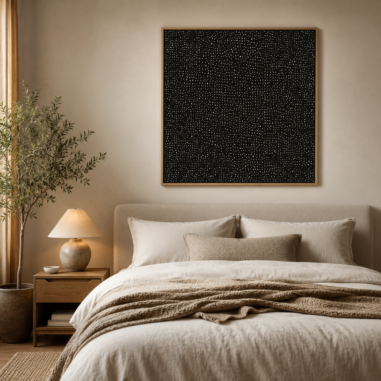 Black Abstract Wall Art Canvas Print — Resonance by Rossetti Art
