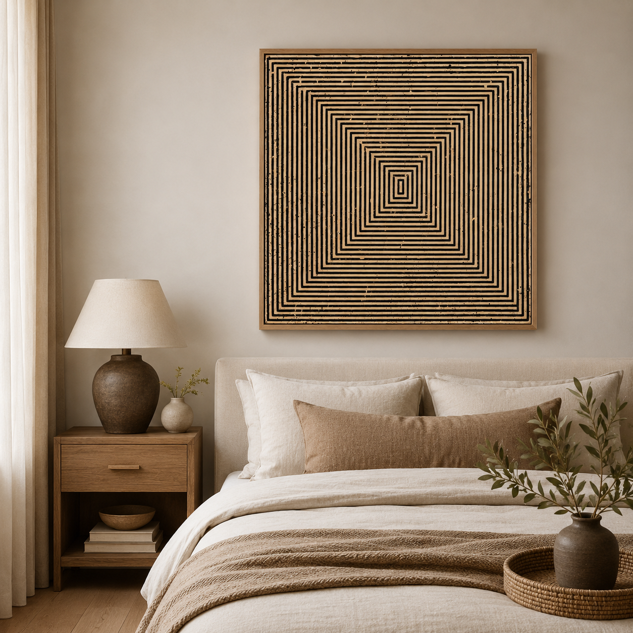 Mid Century Modern Geometric Art Canvas Print — Gravity by Rossetti Art