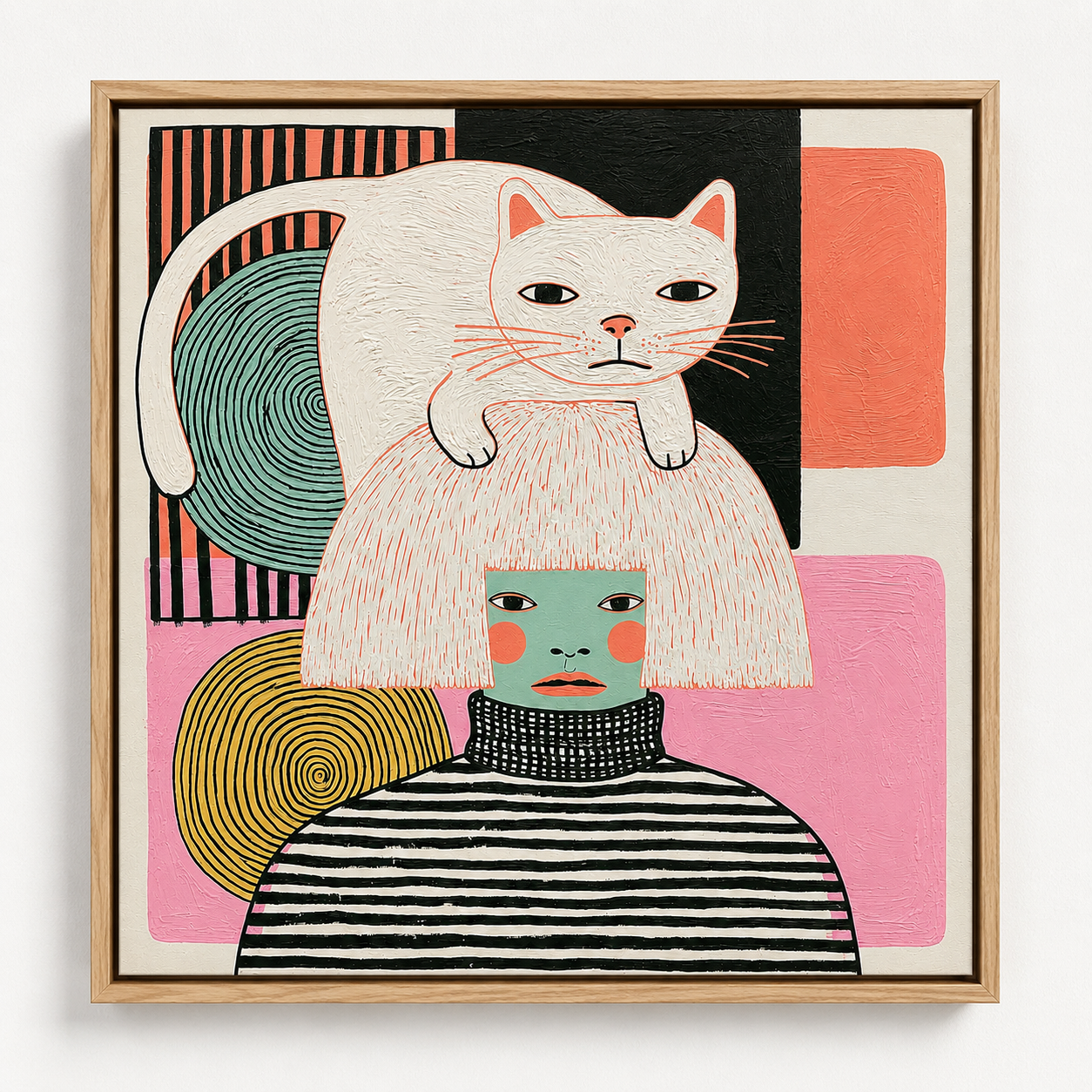 Cat Canvas Wall Art — Crown by Rossetti Art