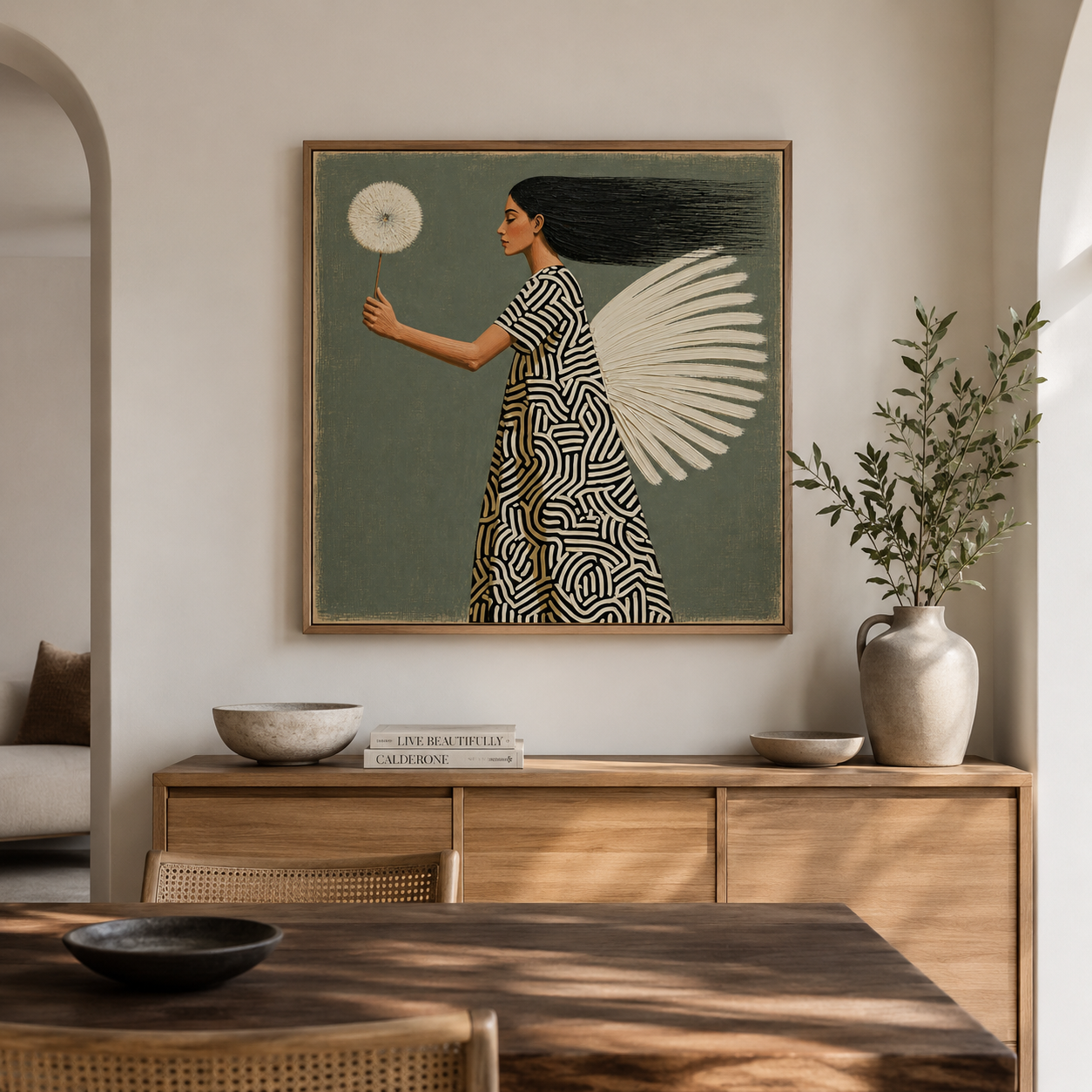 Dandelion Wall Art Canvas Print — Windborn | Rossetti Art