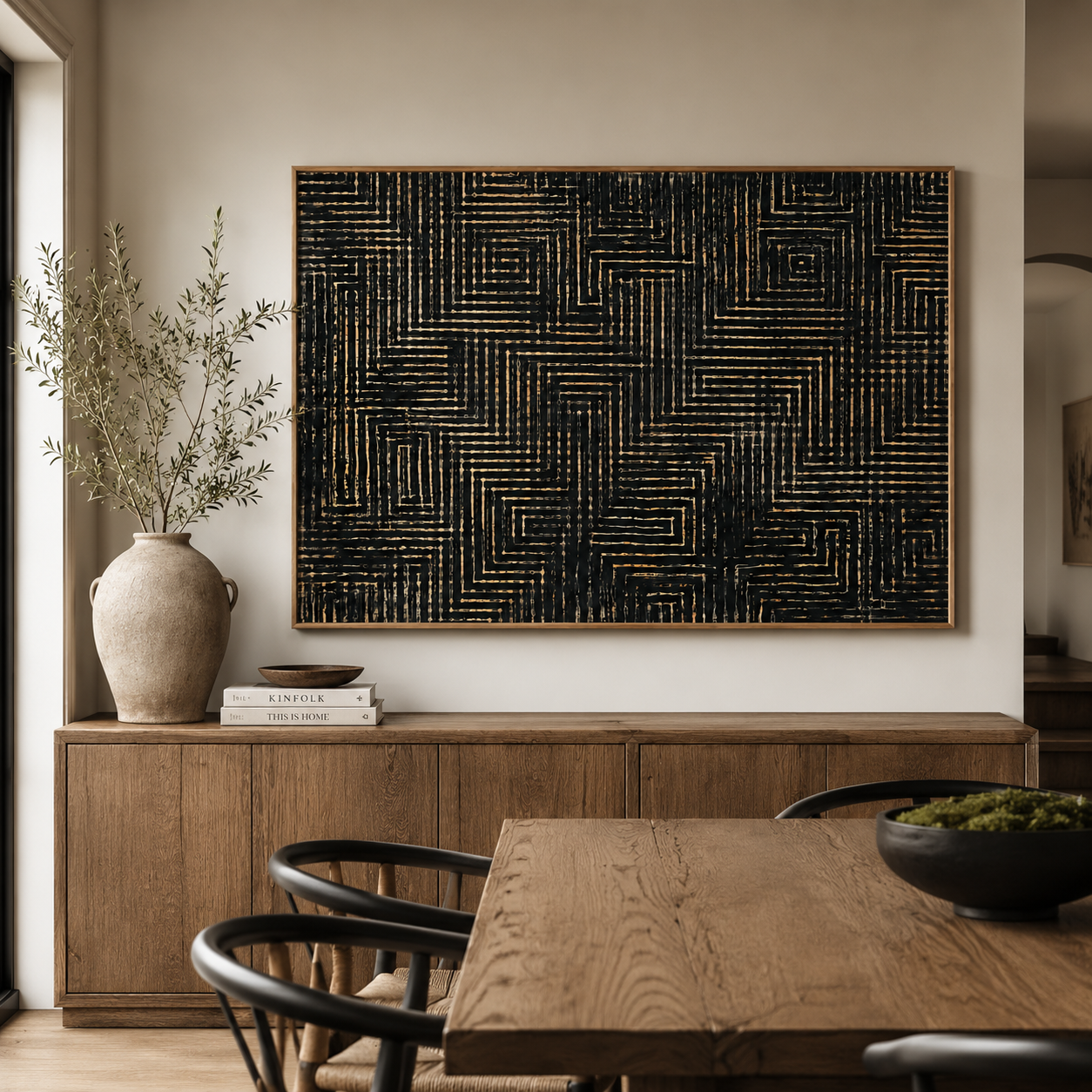 Black and Gold Wall Art Canvas — Circuit | Rossetti Art